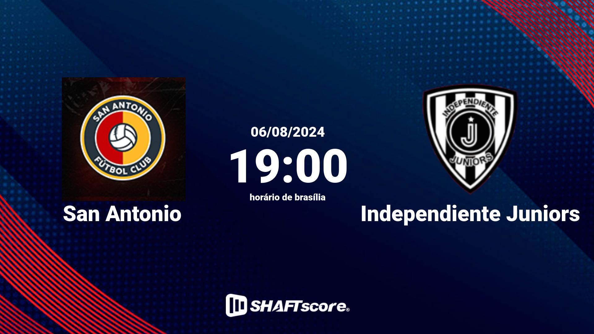 Estatísticas do jogo San Antonio vs Independiente Juniors 06.08 19:00