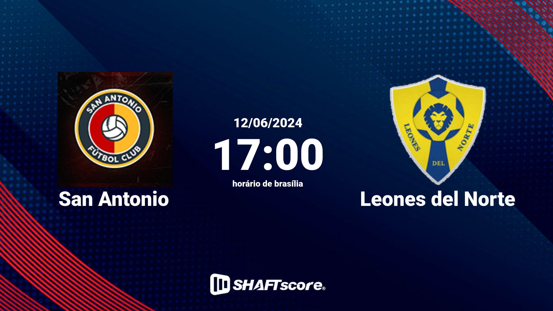 Estatísticas do jogo San Antonio vs Leones del Norte 12.06 17:00