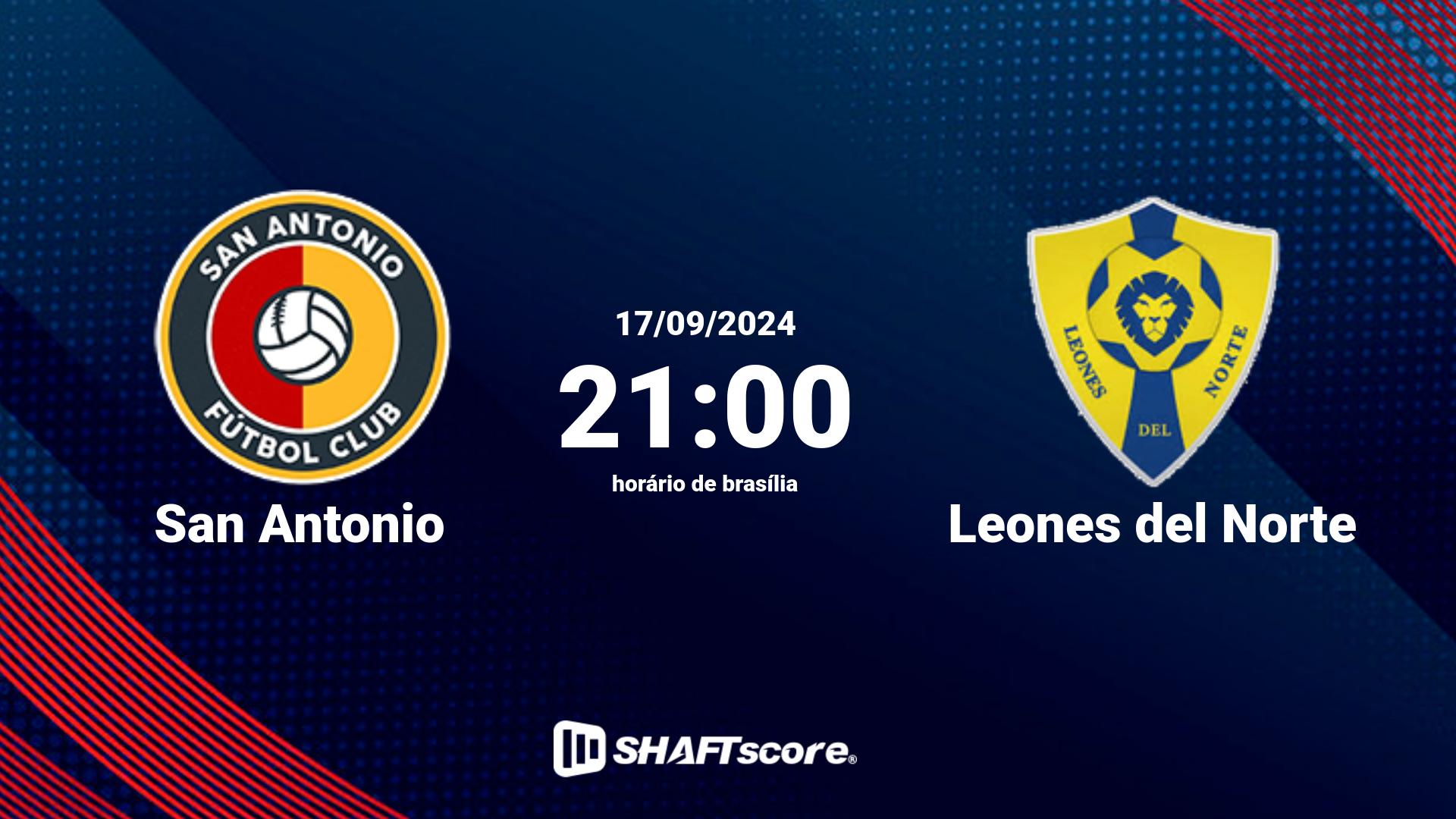 Estatísticas do jogo San Antonio vs Leones del Norte 17.09 21:00