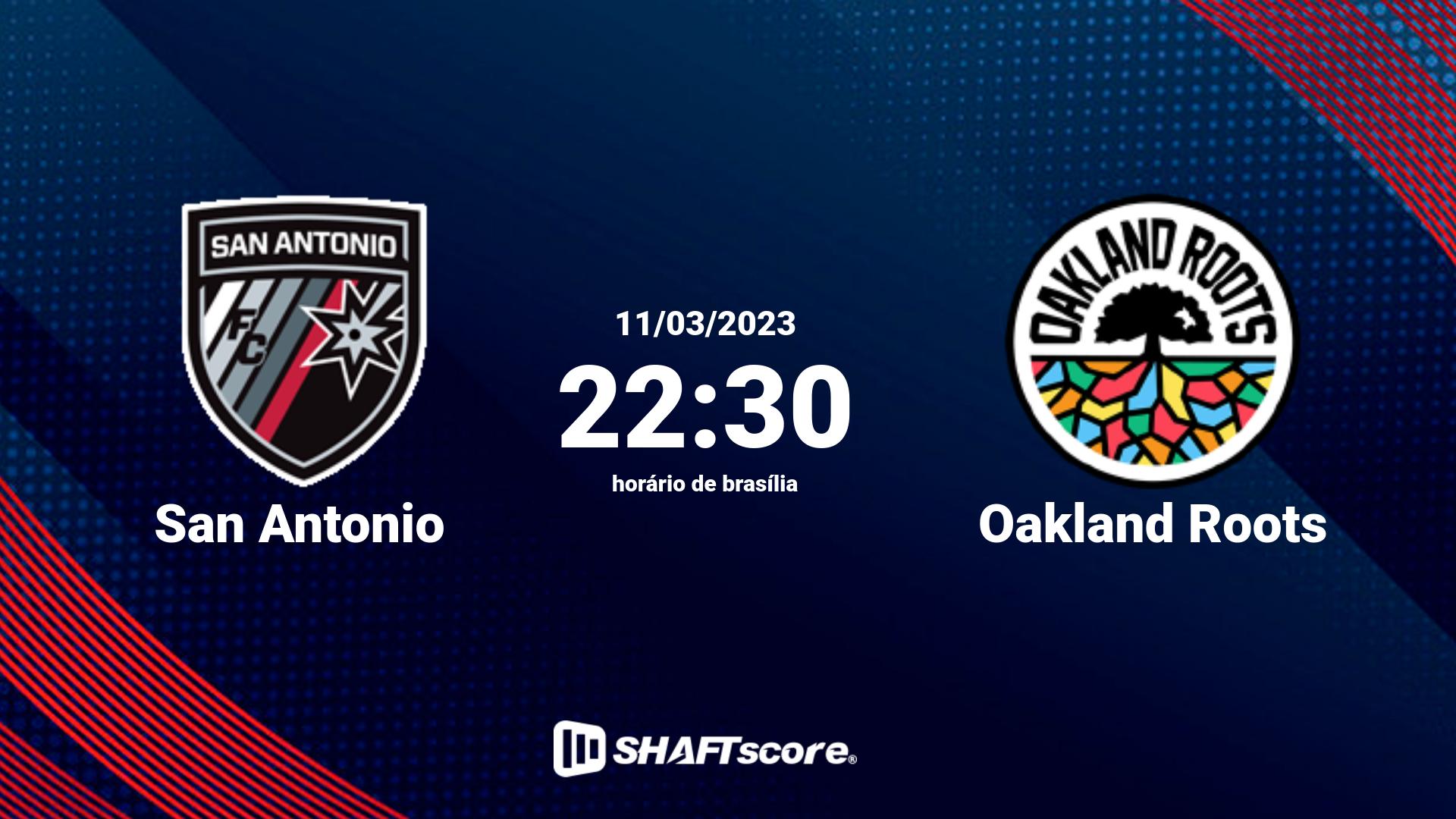 Estatísticas do jogo San Antonio vs Oakland Roots 11.03 22:30