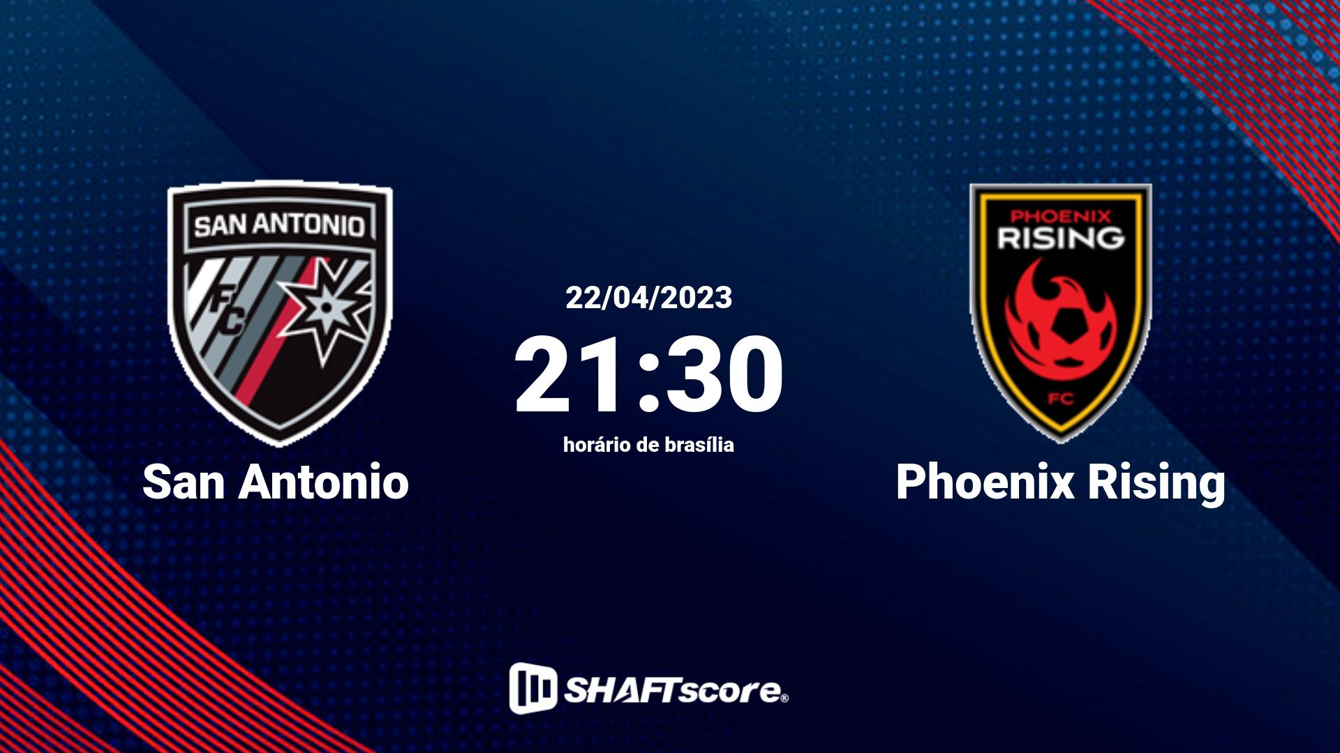 Estatísticas do jogo San Antonio vs Phoenix Rising 22.04 21:30