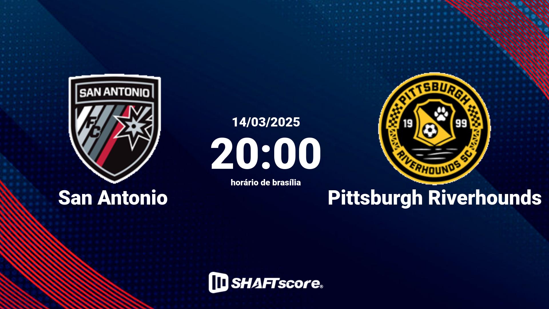 Estatísticas do jogo San Antonio vs Pittsburgh Riverhounds 14.03 20:00