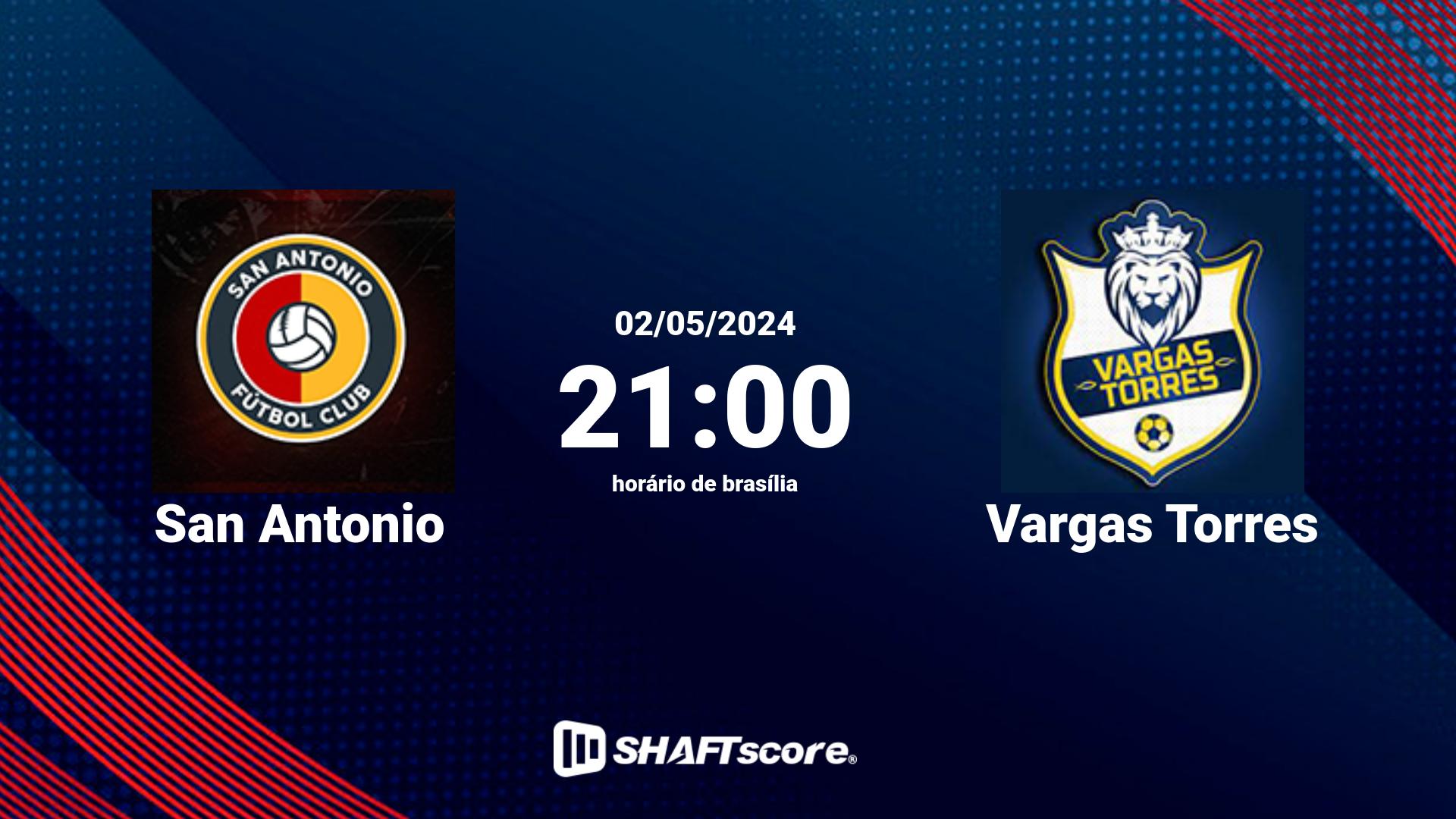 Estatísticas do jogo San Antonio vs Vargas Torres 02.05 21:00