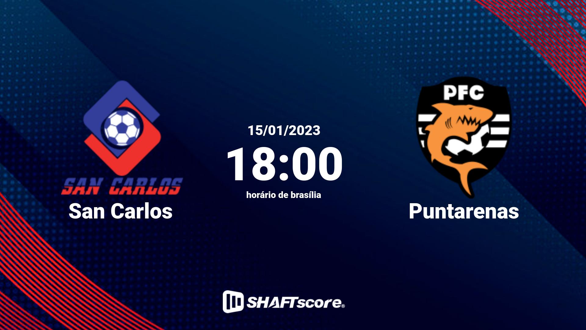 Estatísticas do jogo San Carlos vs Puntarenas 15.01 18:00