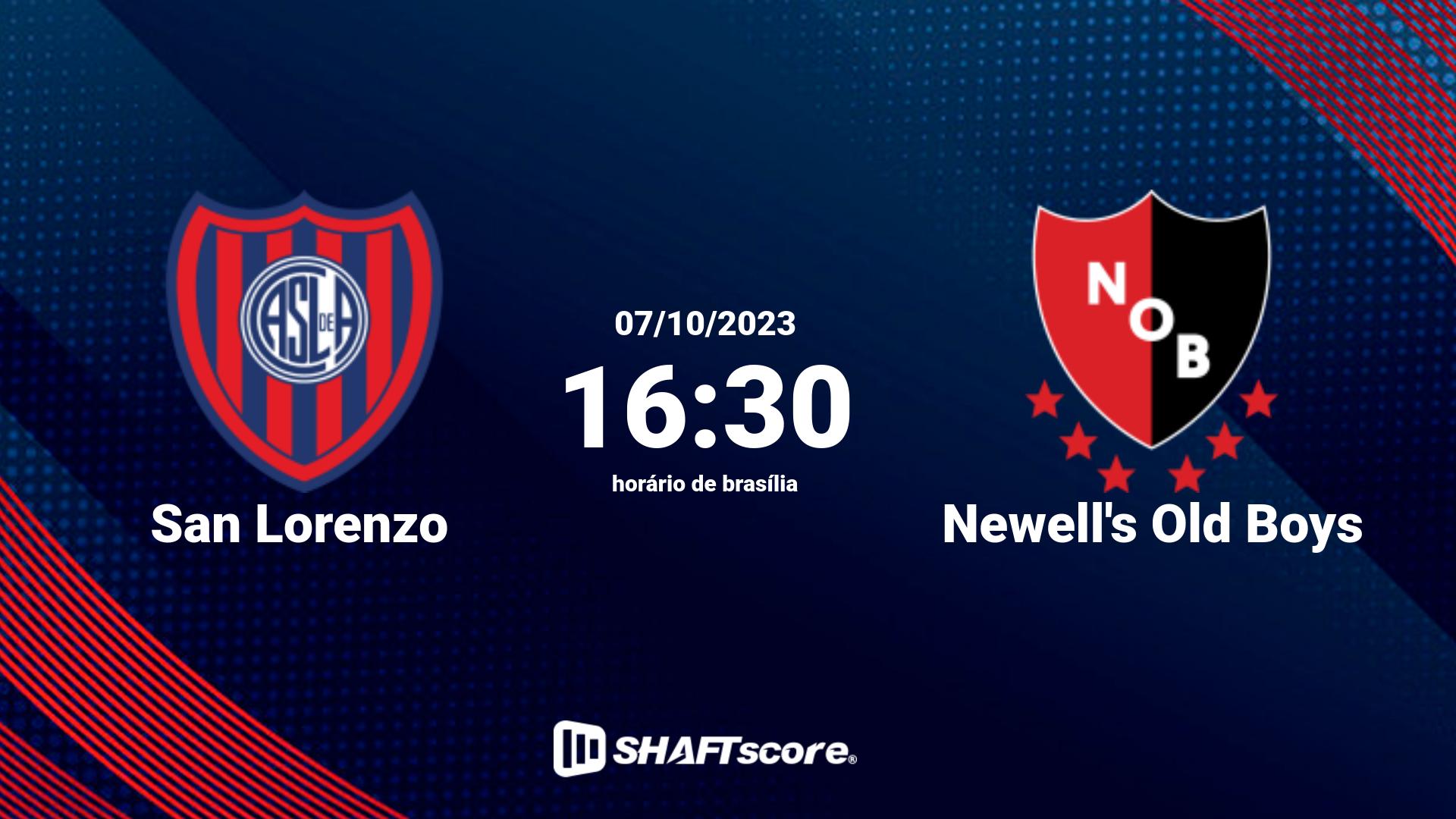 Estatísticas do jogo San Lorenzo vs Newell's Old Boys 07.10 16:30