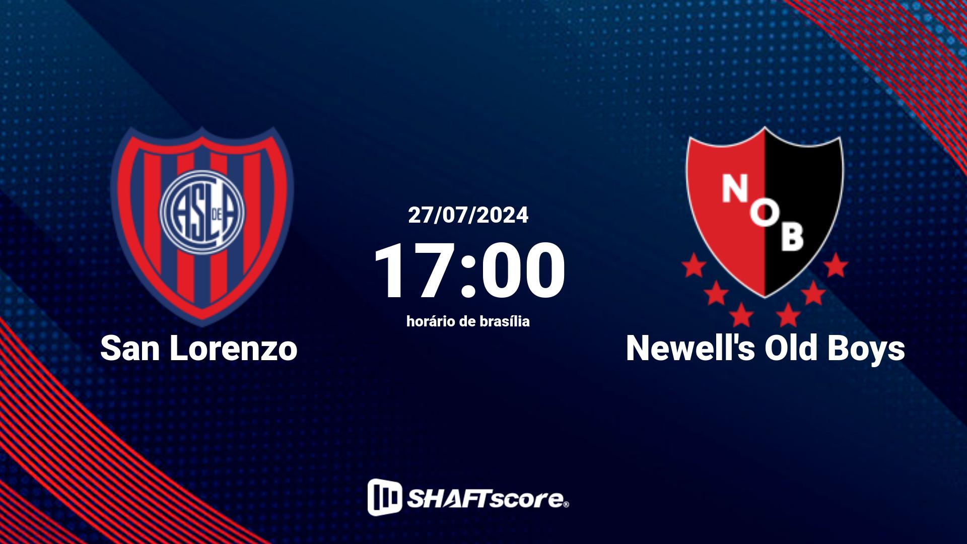 Estatísticas do jogo San Lorenzo vs Newell's Old Boys 27.07 17:00