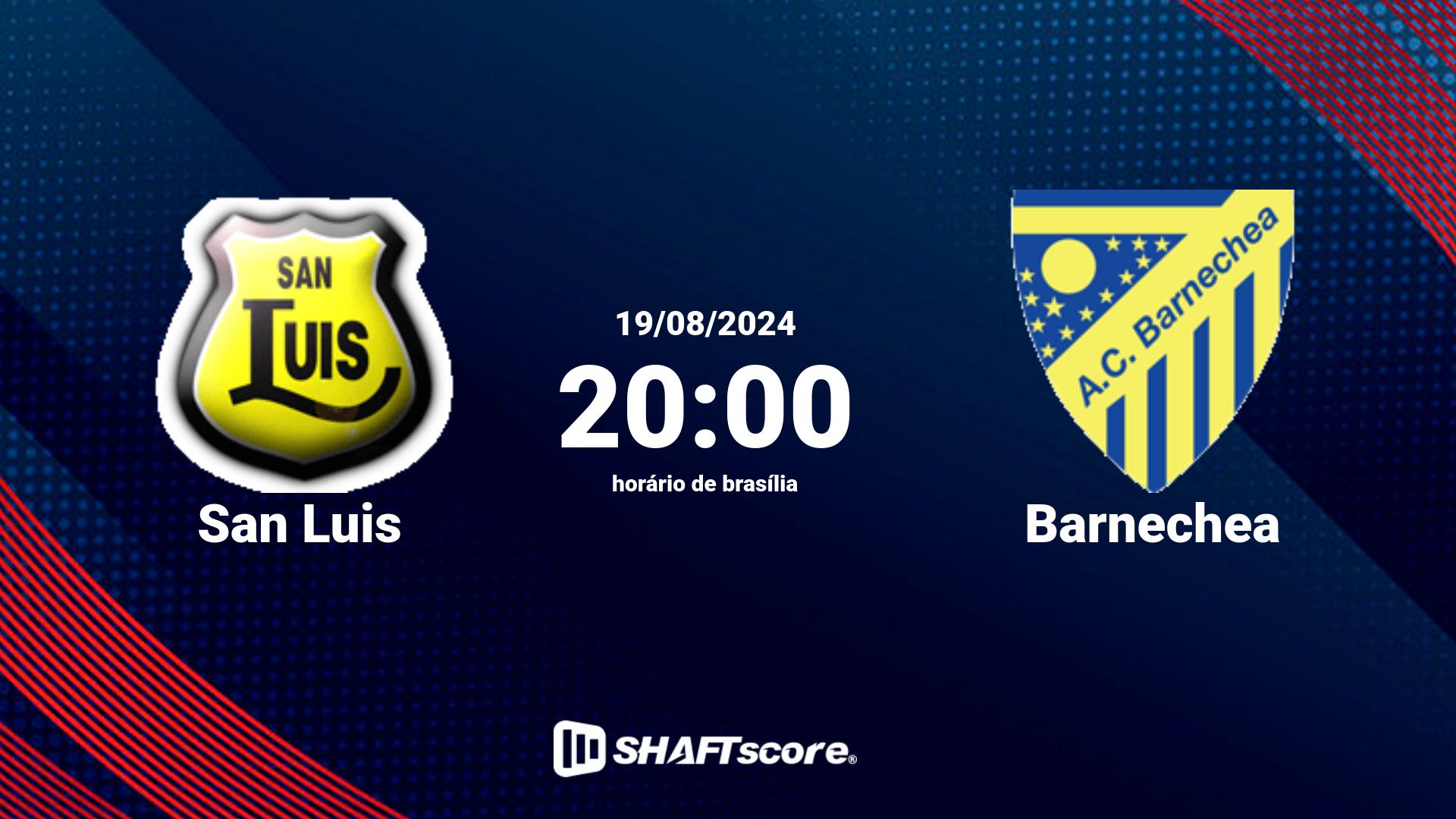 Estatísticas do jogo San Luis vs Barnechea 19.08 20:00