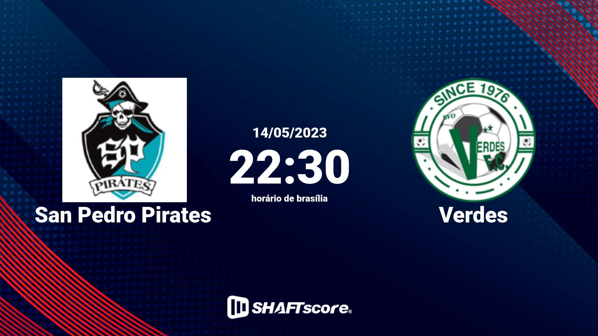 Estatísticas do jogo San Pedro Pirates vs Verdes 14.05 22:30