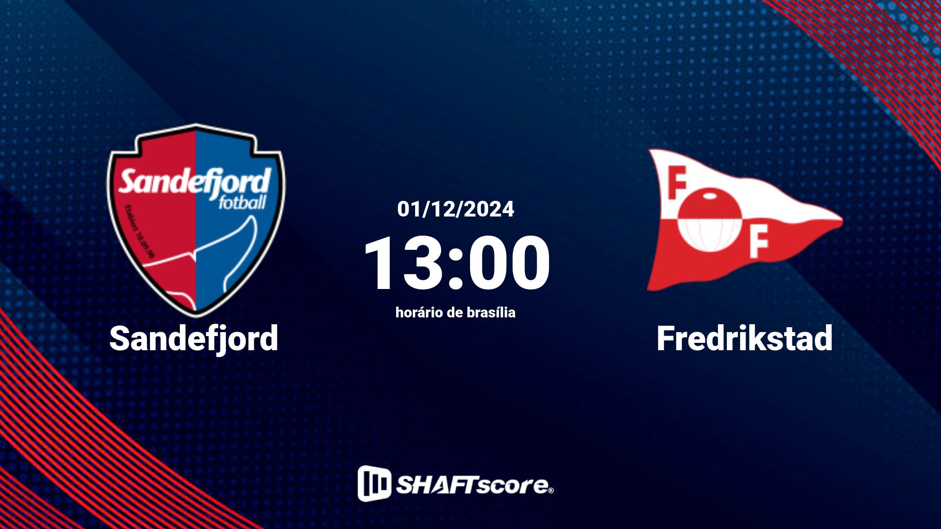 Estatísticas do jogo Sandefjord vs Fredrikstad 01.12 13:00