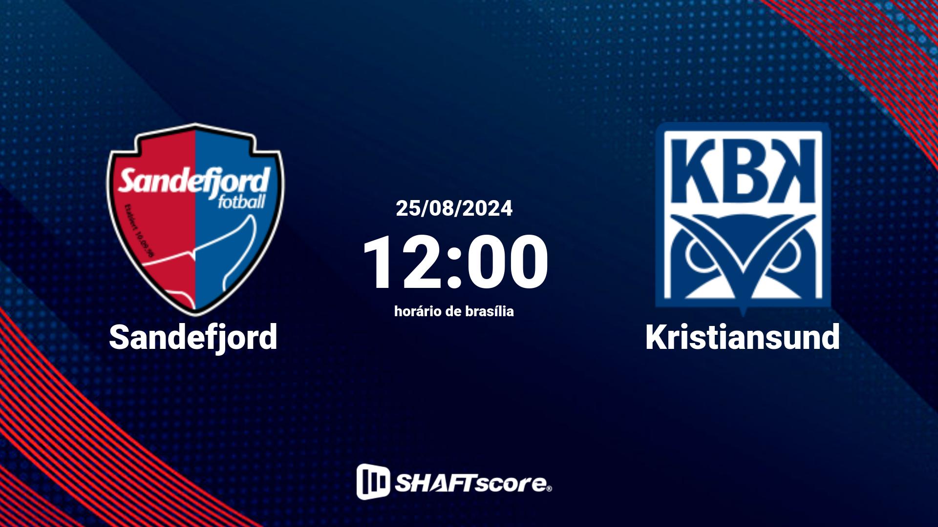 Estatísticas do jogo Sandefjord vs Kristiansund 25.08 12:00