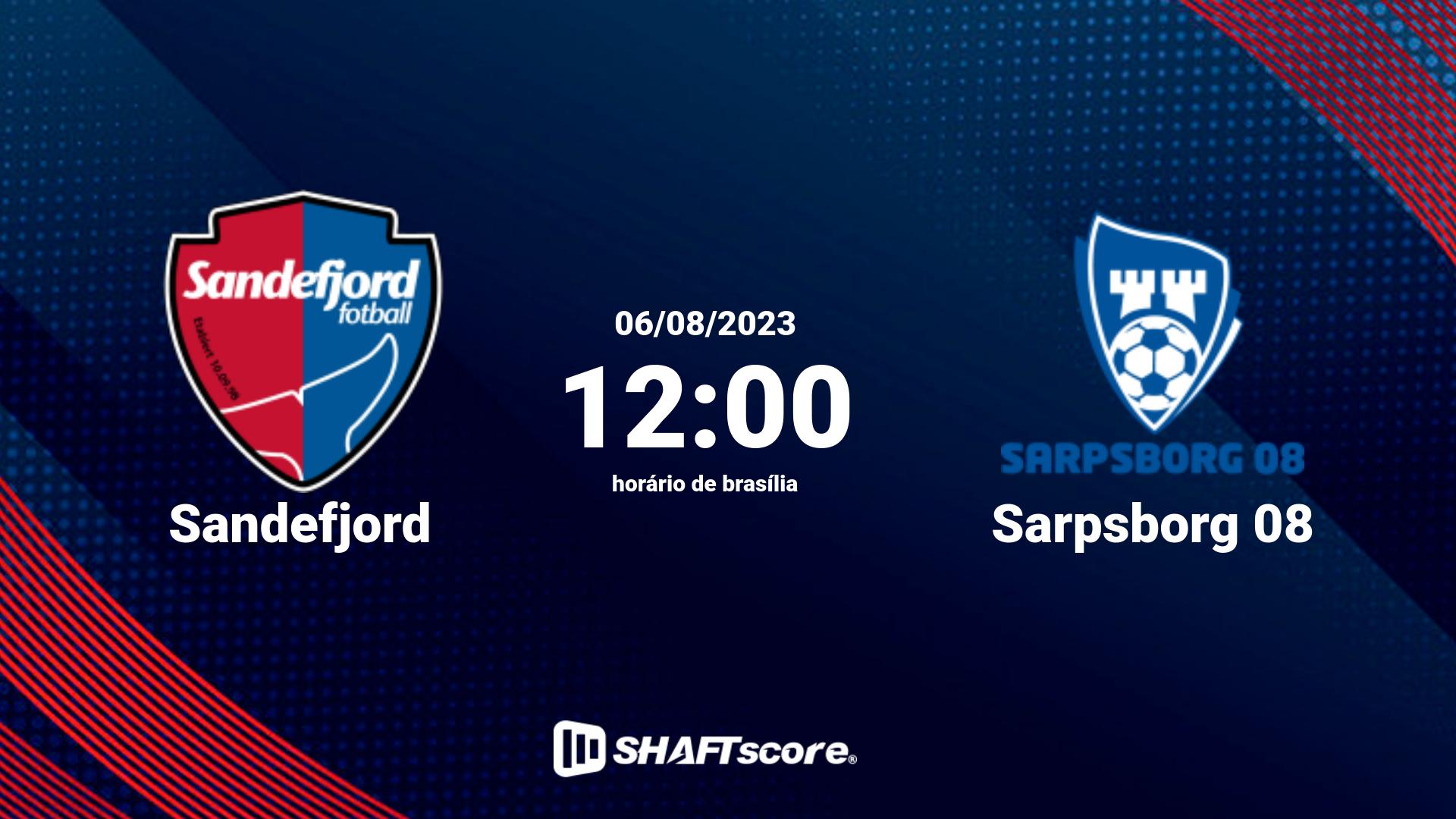 Estatísticas do jogo Sandefjord vs Sarpsborg 08 06.08 12:00