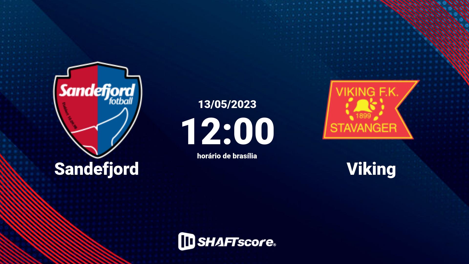 Estatísticas do jogo Sandefjord vs Viking 13.05 12:00