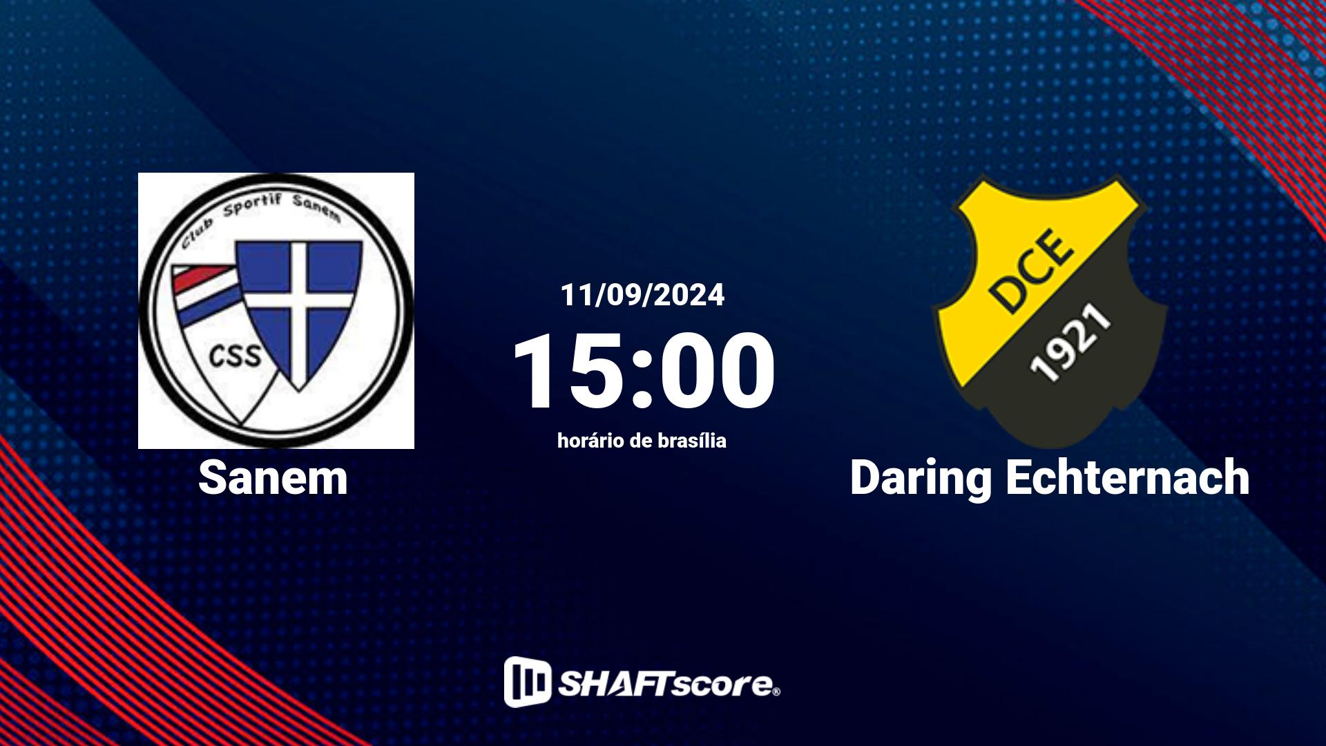 Estatísticas do jogo Sanem vs Daring Echternach 11.09 15:00