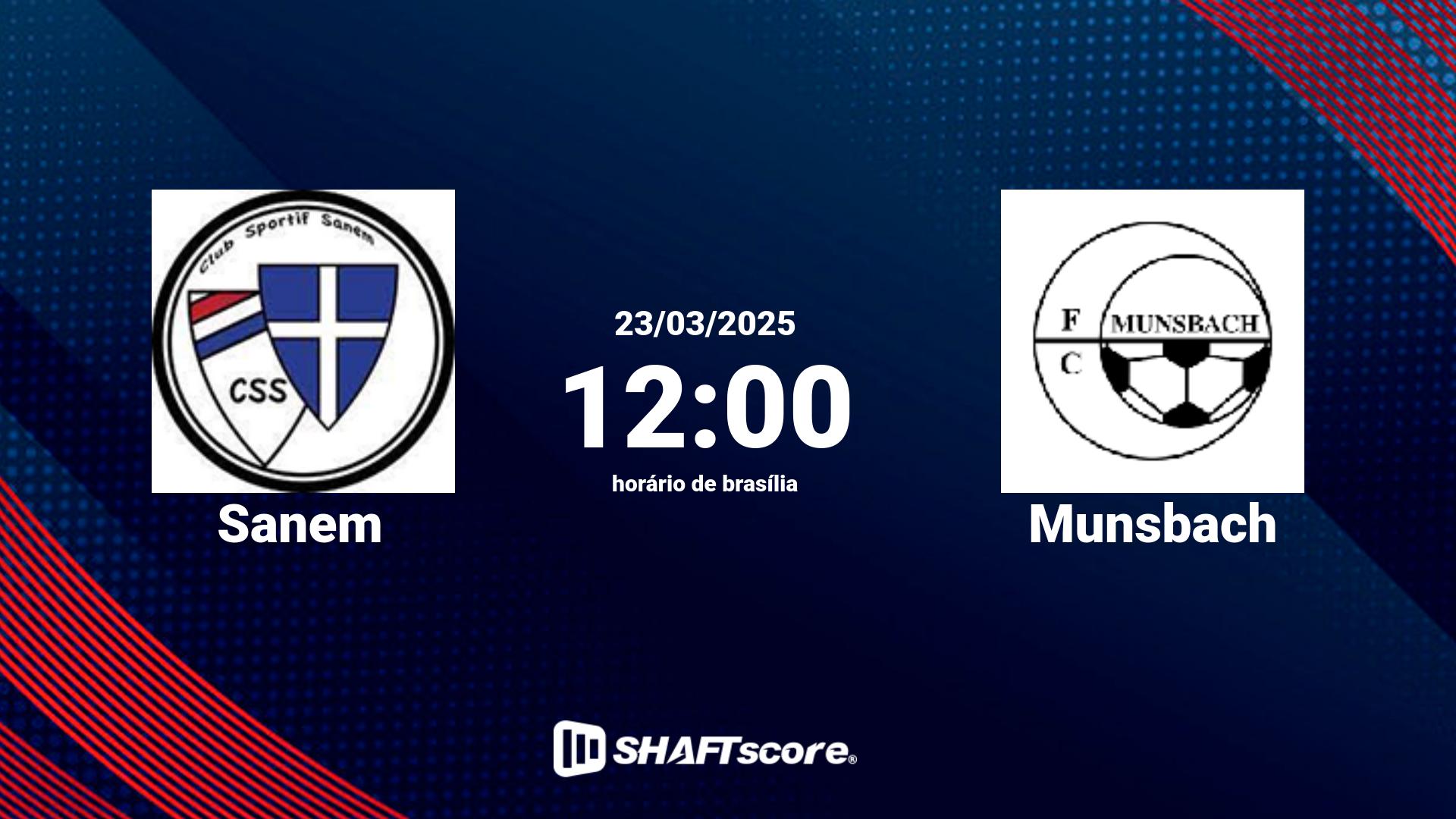 Estatísticas do jogo Sanem vs Munsbach 23.03 12:00