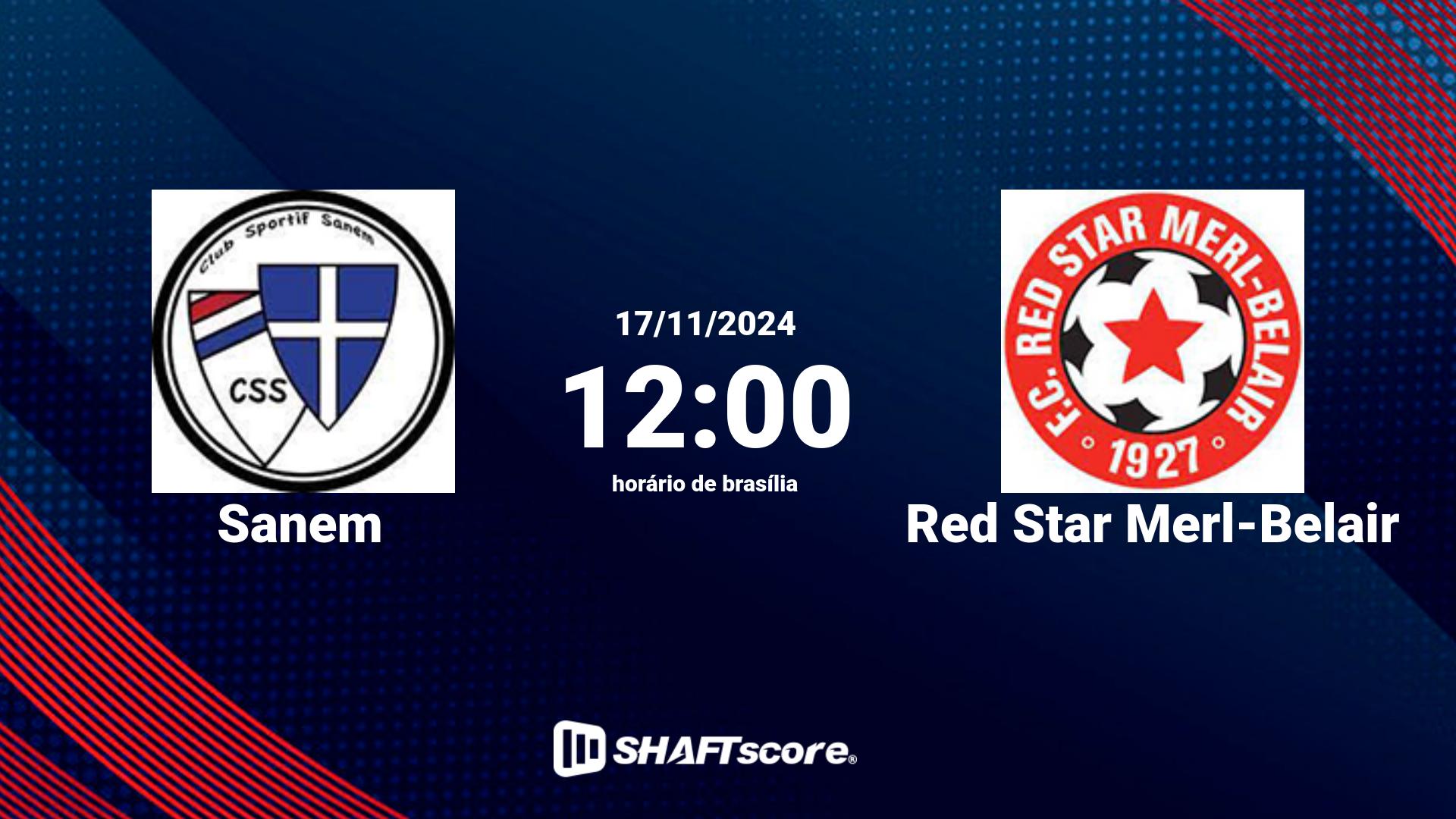 Estatísticas do jogo Sanem vs Red Star Merl-Belair 17.11 12:00