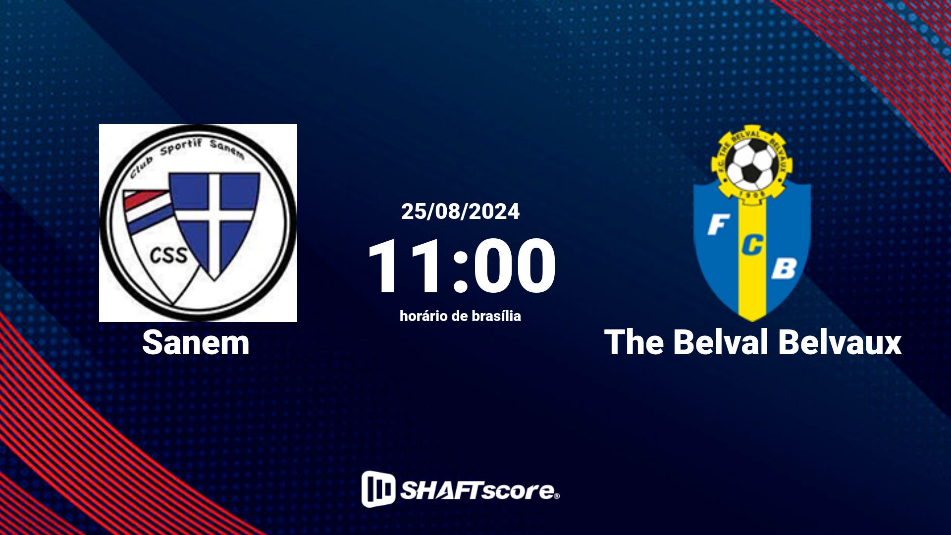 Estatísticas do jogo Sanem vs The Belval Belvaux 25.08 11:00