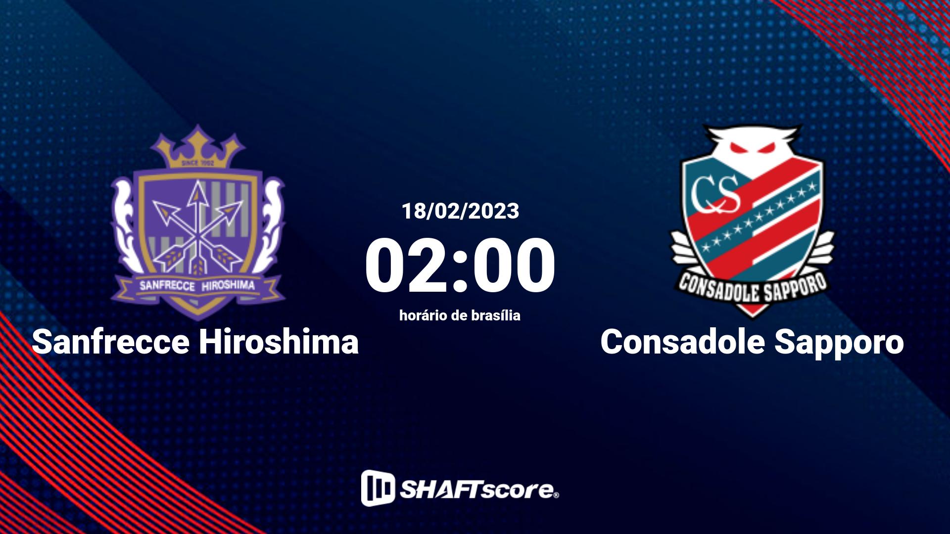 Estatísticas do jogo Sanfrecce Hiroshima vs Consadole Sapporo 18.02 02:00