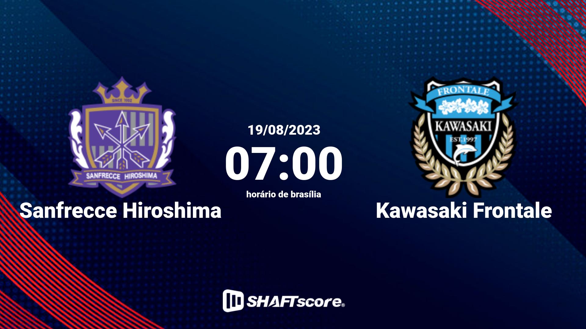 Estatísticas do jogo Sanfrecce Hiroshima vs Kawasaki Frontale 19.08 07:00