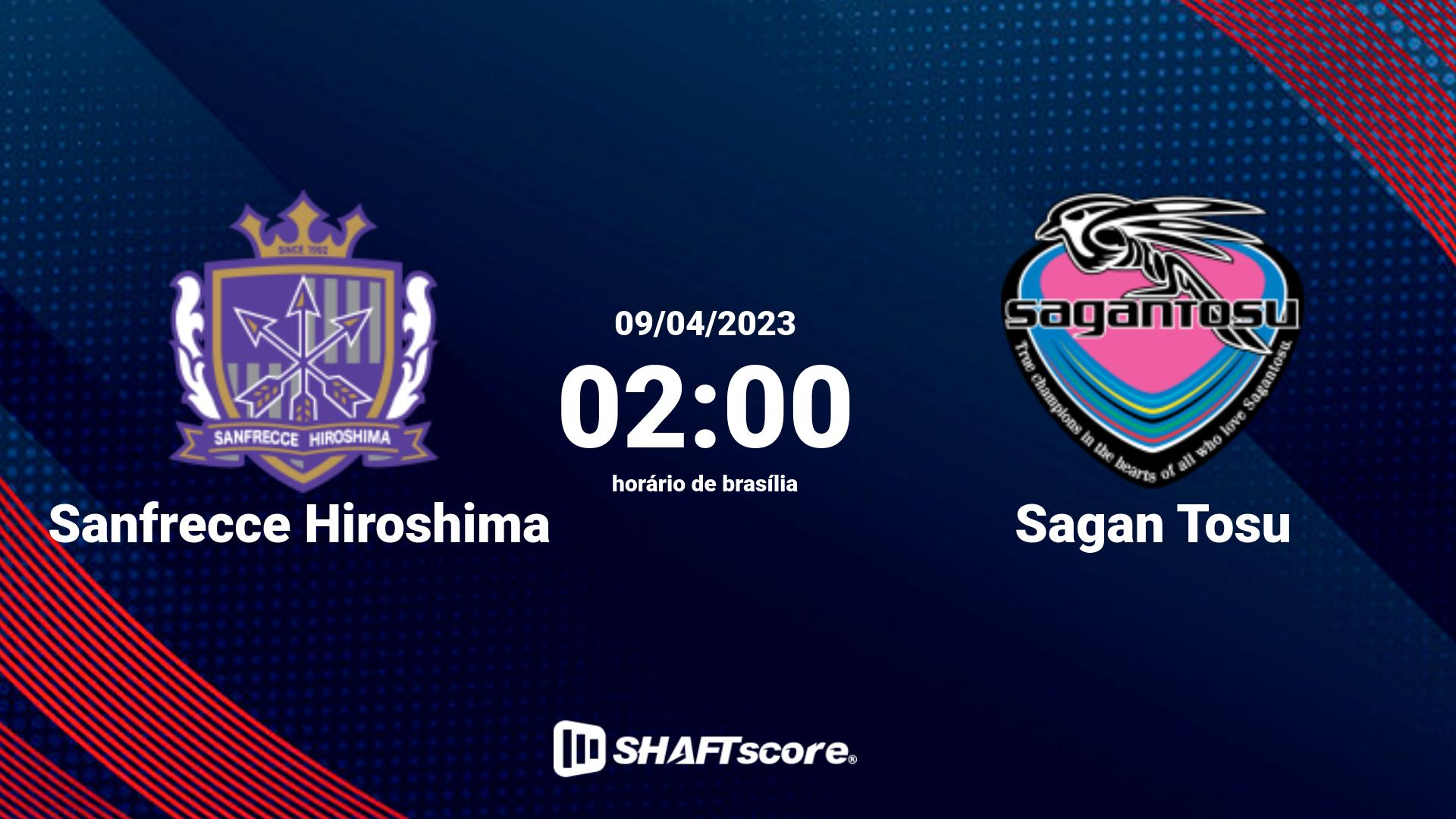 Estatísticas do jogo Sanfrecce Hiroshima vs Sagan Tosu 09.04 02:00