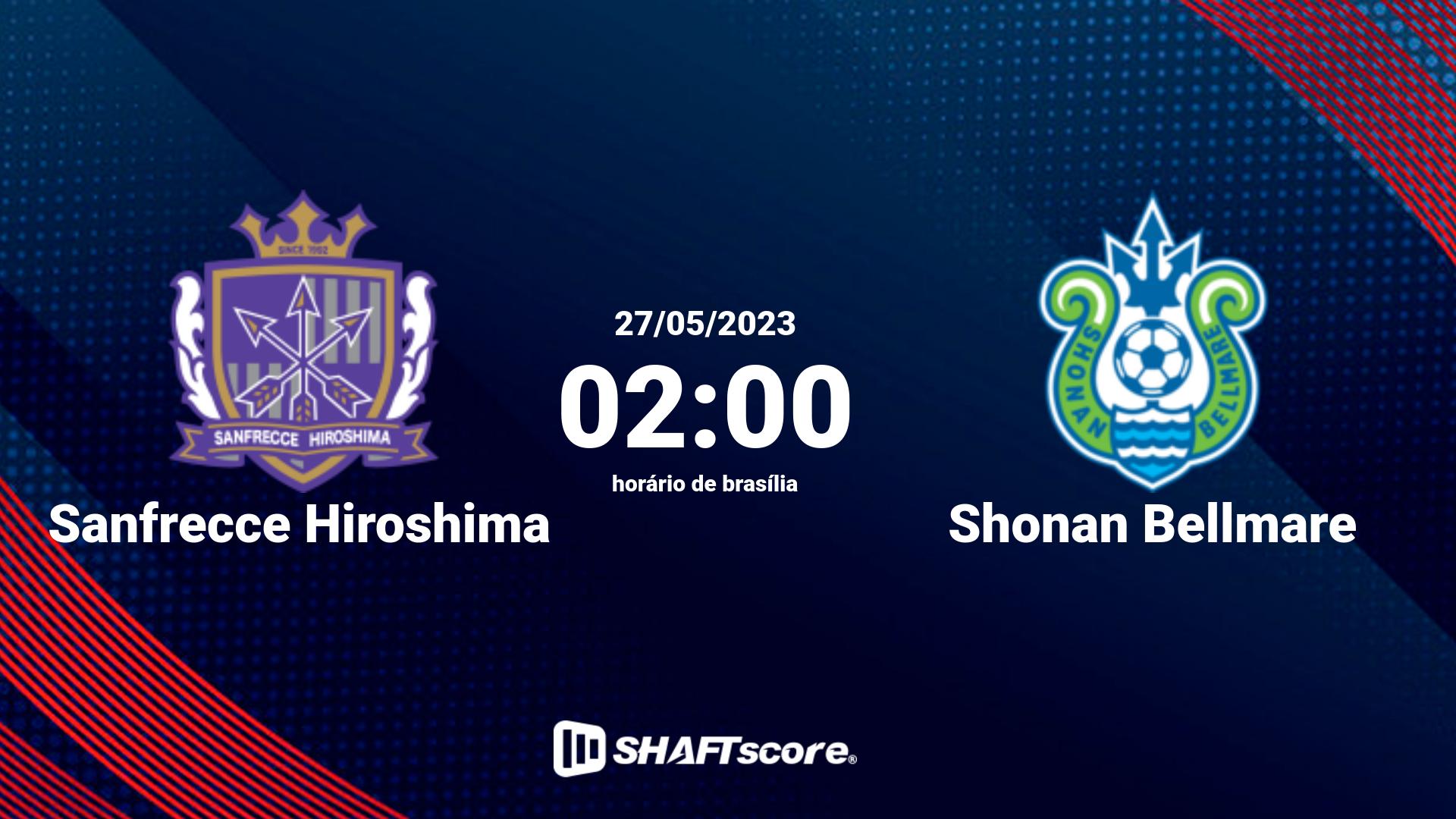 Estatísticas do jogo Sanfrecce Hiroshima vs Shonan Bellmare 27.05 02:00