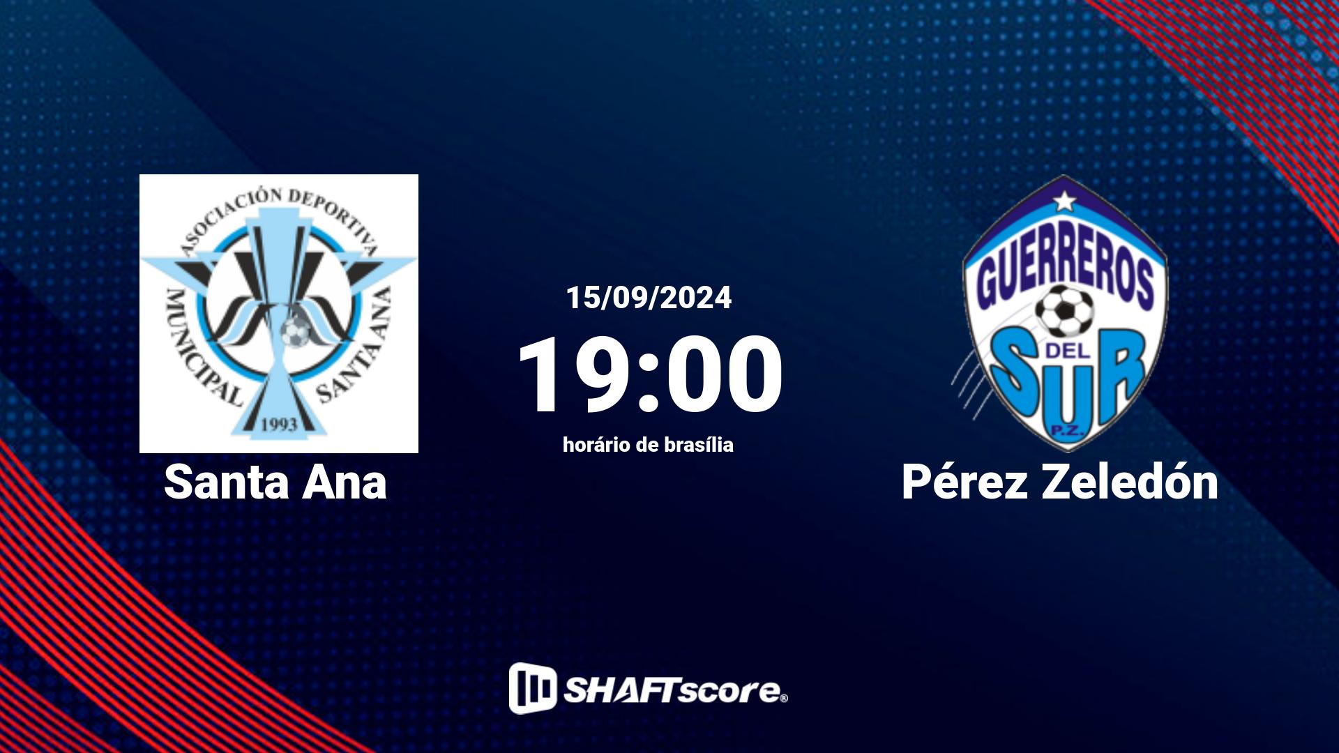 Estatísticas do jogo Santa Ana vs Pérez Zeledón 15.09 19:00