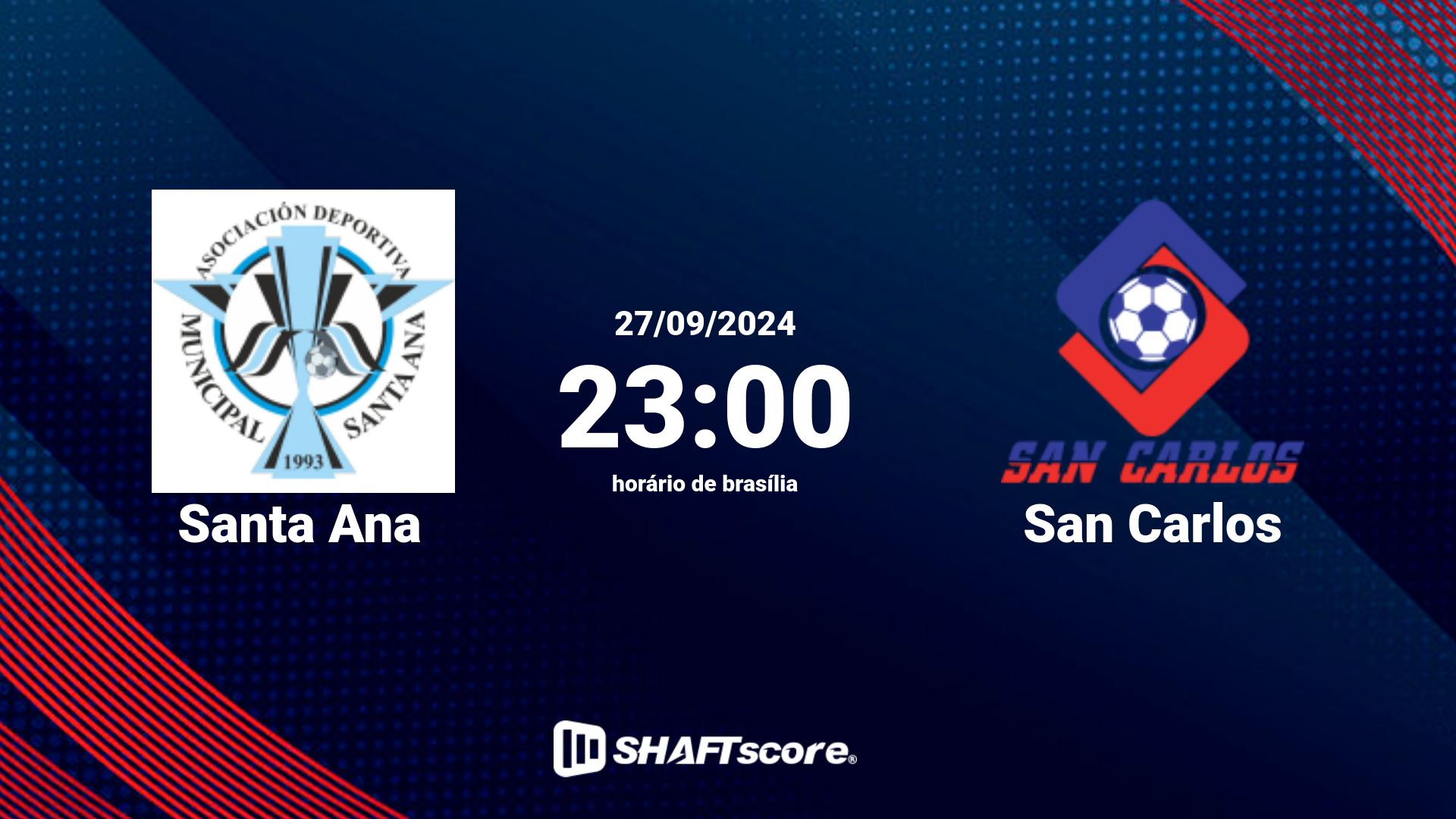 Estatísticas do jogo Santa Ana vs San Carlos 27.09 23:00