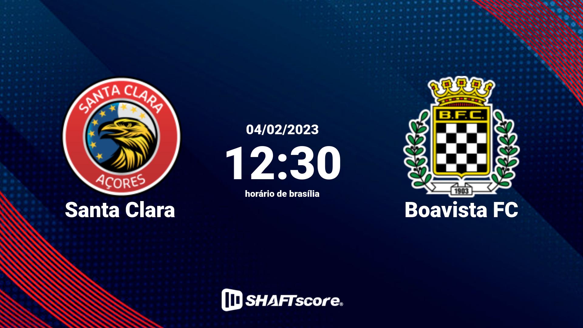 Estatísticas do jogo Santa Clara vs Boavista FC 04.02 12:30