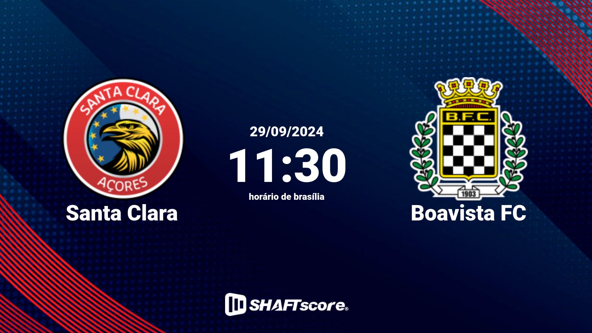 Estatísticas do jogo Santa Clara vs Boavista FC 29.09 16:30