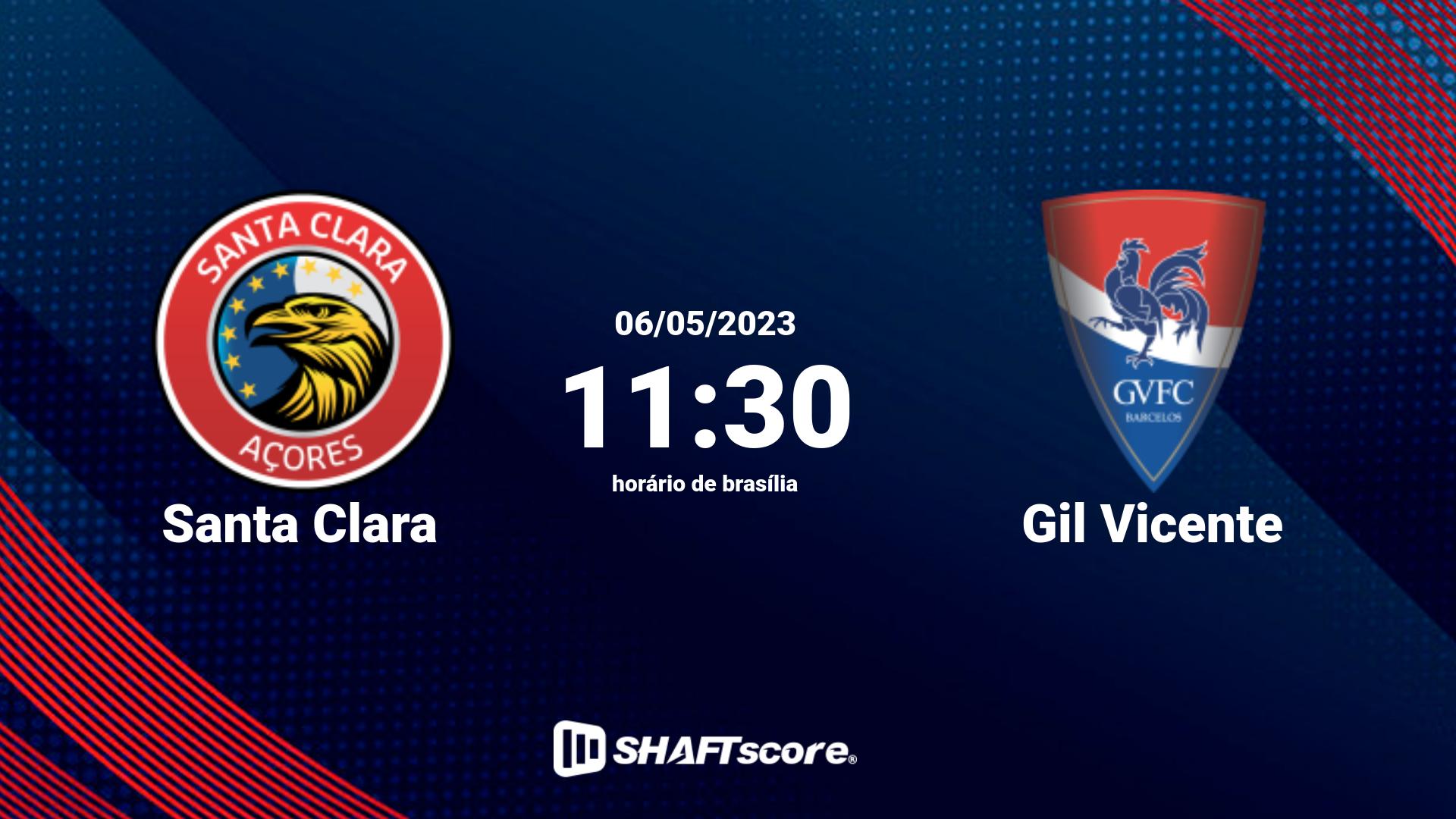 Estatísticas do jogo Santa Clara vs Gil Vicente 06.05 11:30