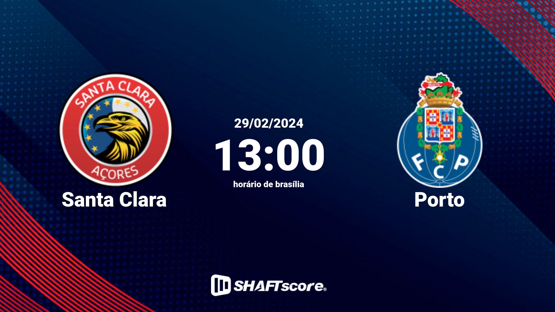 Estatísticas do jogo Santa Clara vs Porto 29.02 13:00