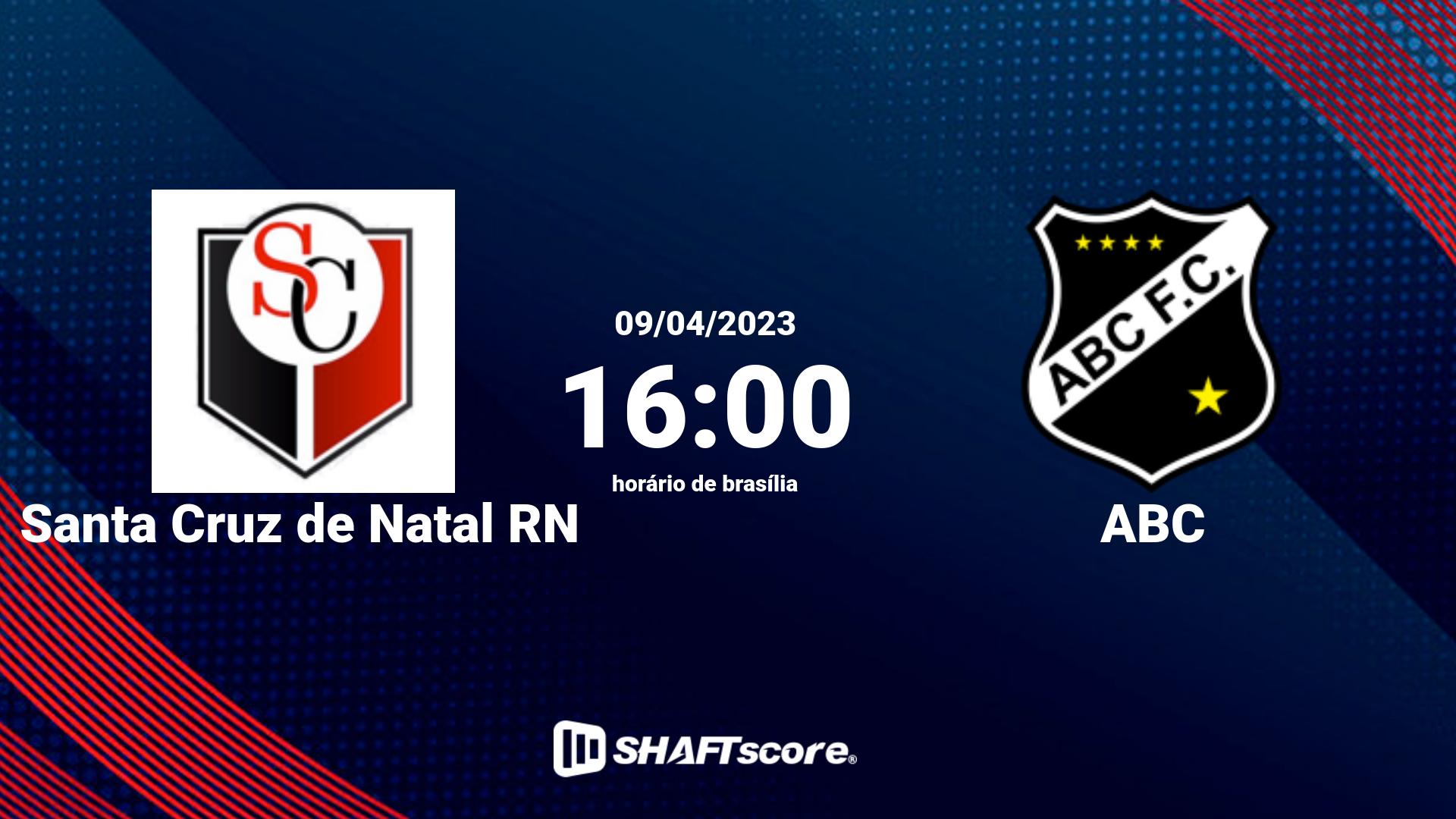 Estatísticas do jogo Santa Cruz de Natal RN vs ABC 09.04 16:00