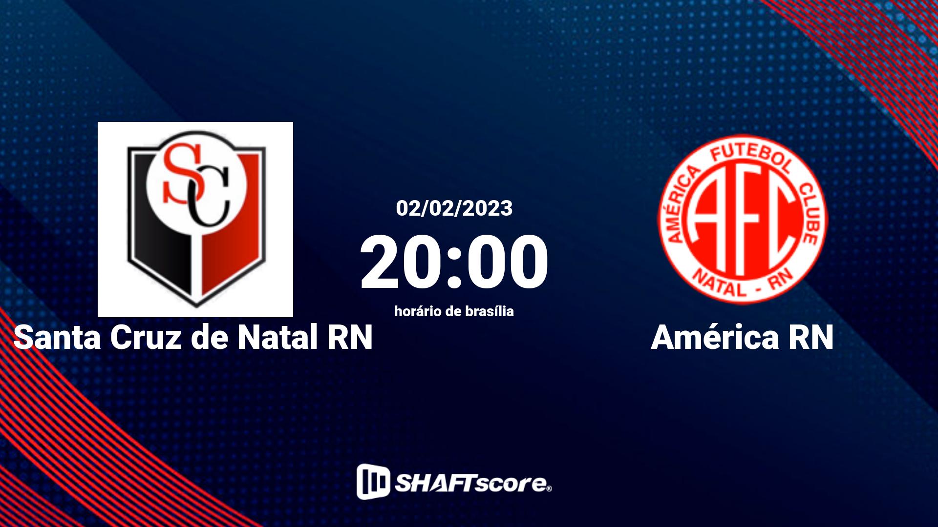 Estatísticas do jogo Santa Cruz de Natal RN vs América RN 02.02 20:00