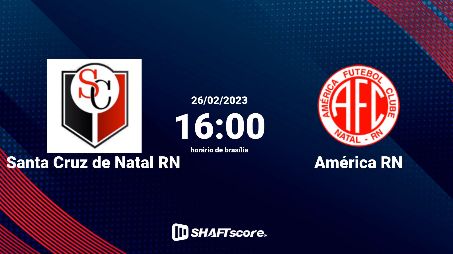 Estatísticas do jogo Santa Cruz de Natal RN vs América RN 26.02 16:00