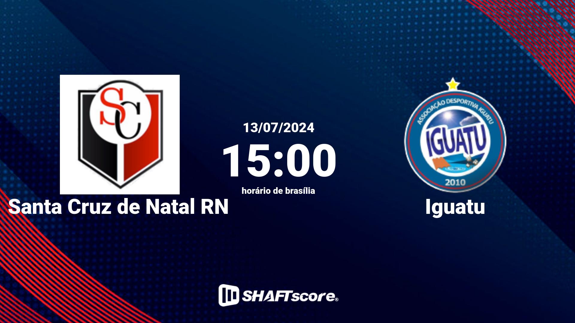 Estatísticas do jogo Santa Cruz de Natal RN vs Iguatu 13.07 15:00