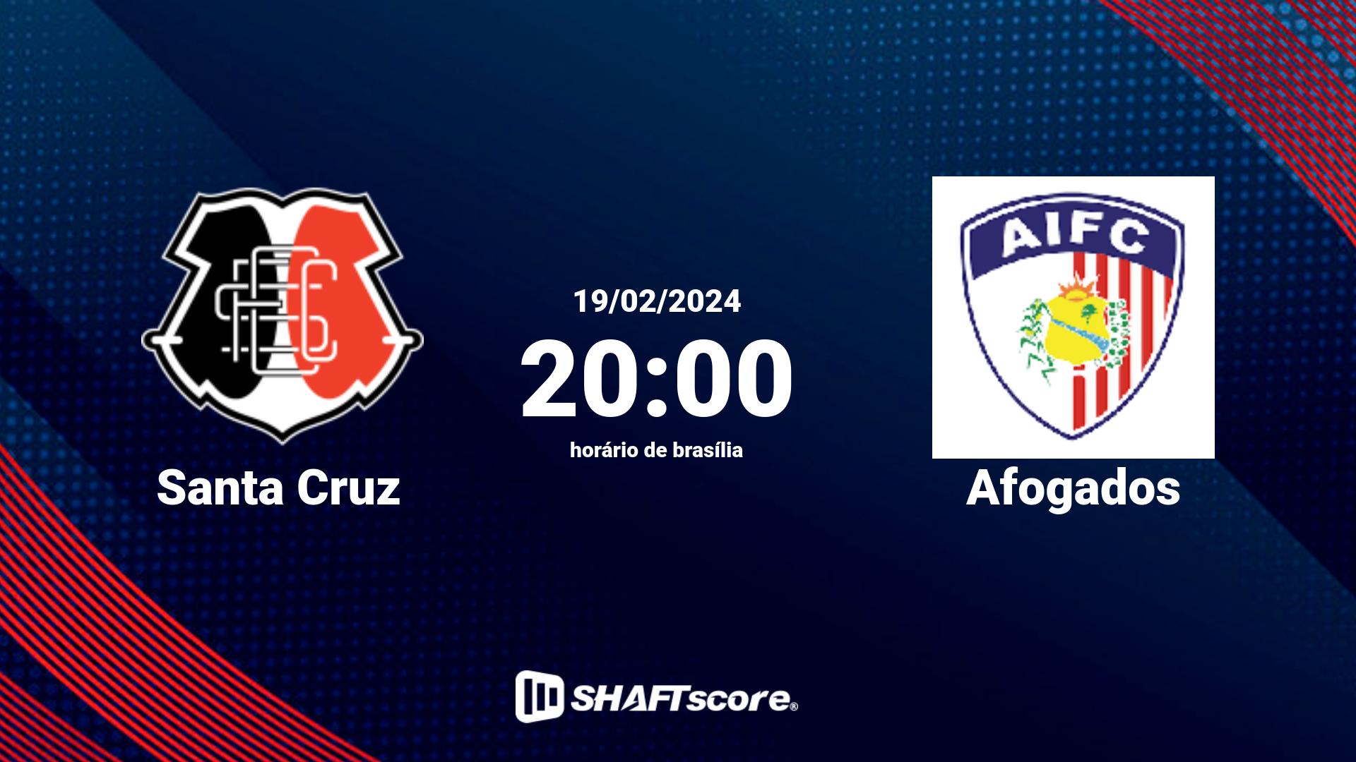 Estatísticas do jogo Santa Cruz vs Afogados 19.02 20:00