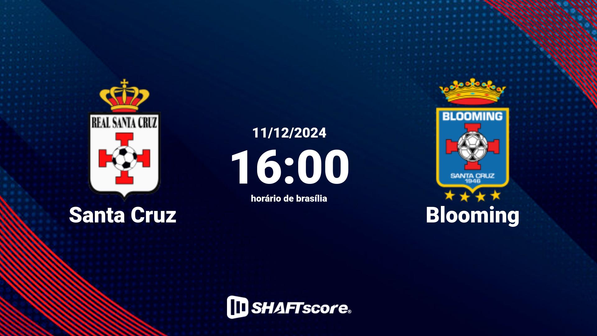 Estatísticas do jogo Santa Cruz vs Blooming 11.12 16:00