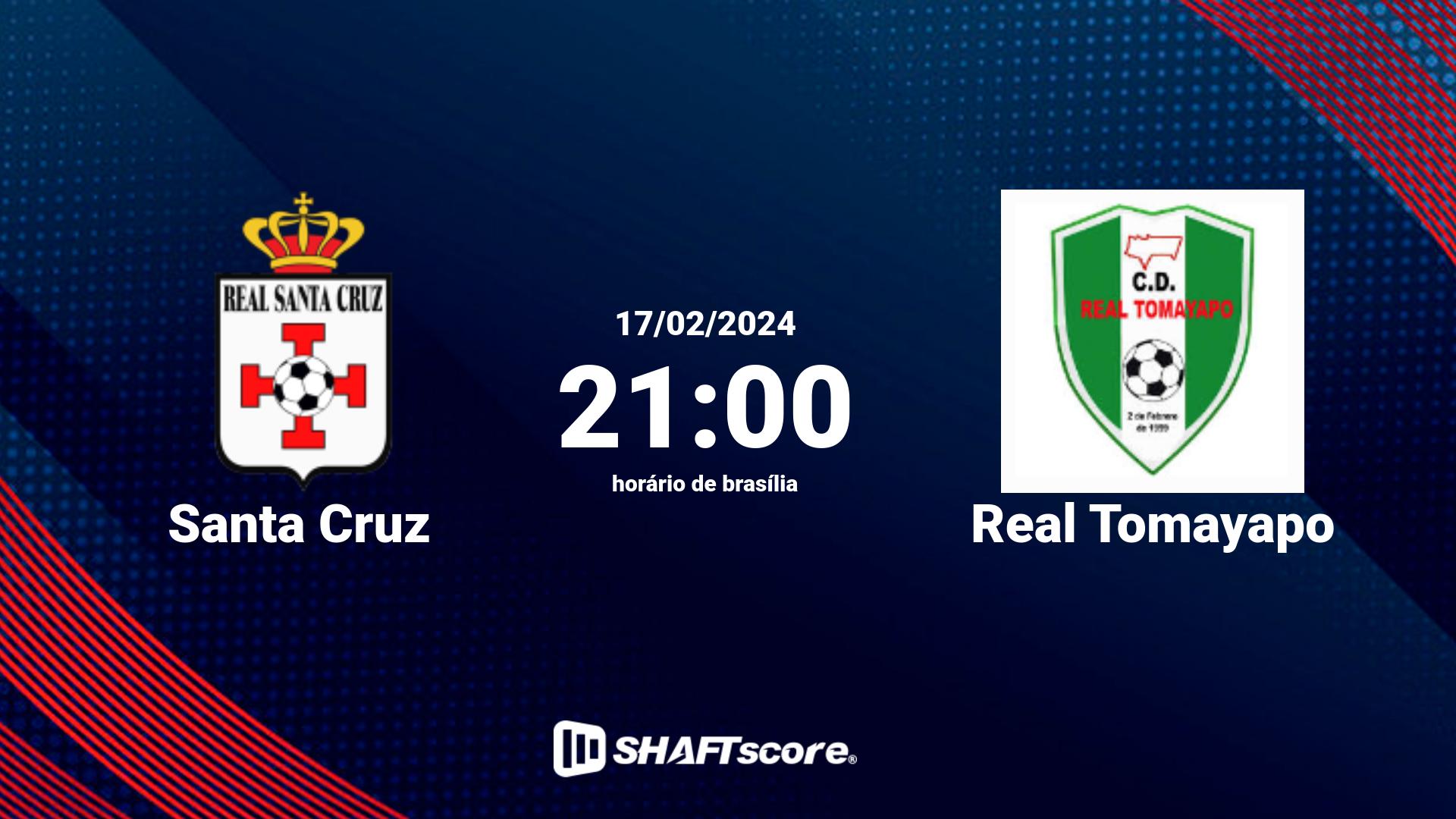 Estatísticas do jogo Santa Cruz vs Real Tomayapo 17.02 21:00