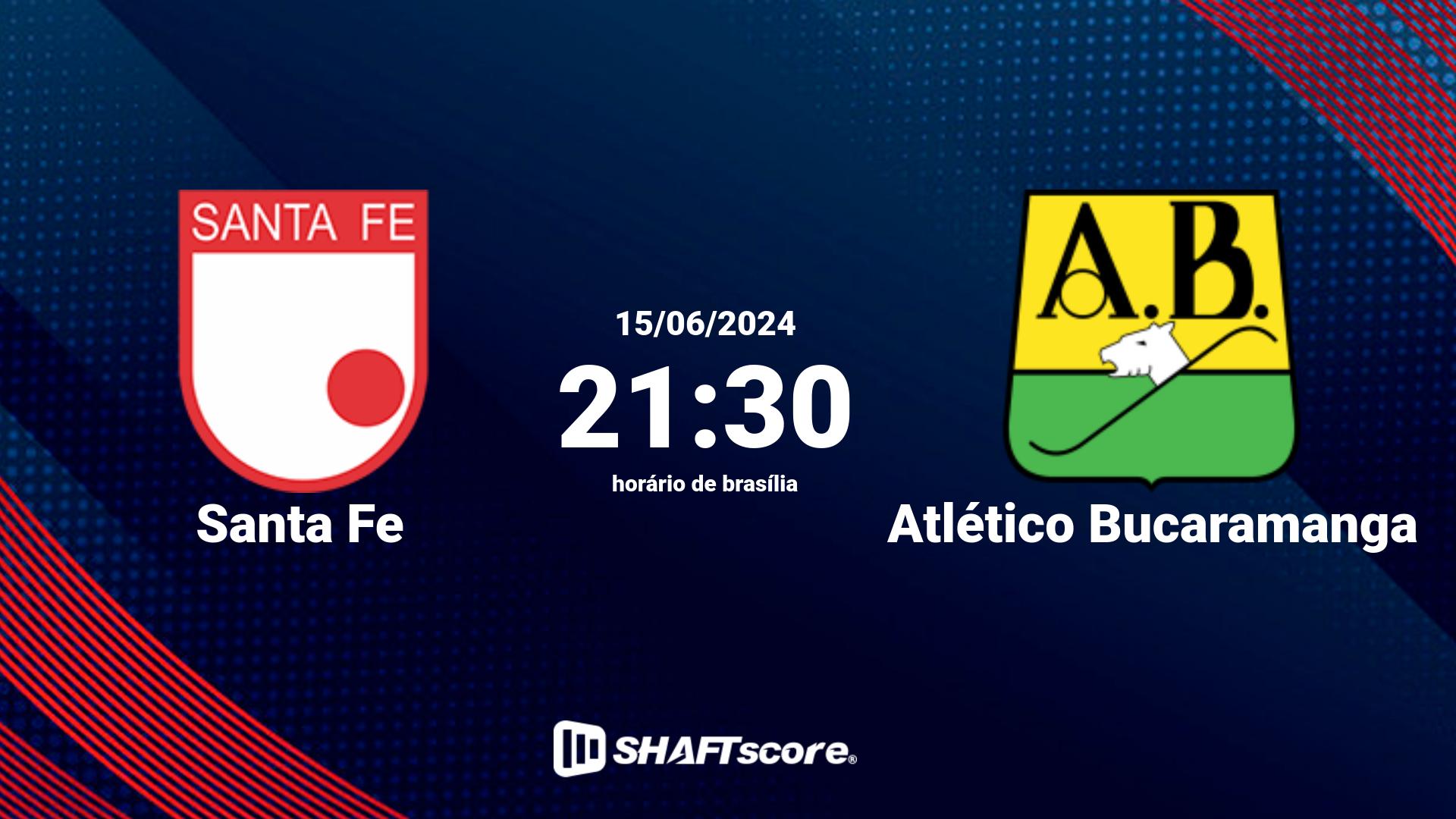 Estatísticas do jogo Santa Fe vs Atlético Bucaramanga 15.06 21:30