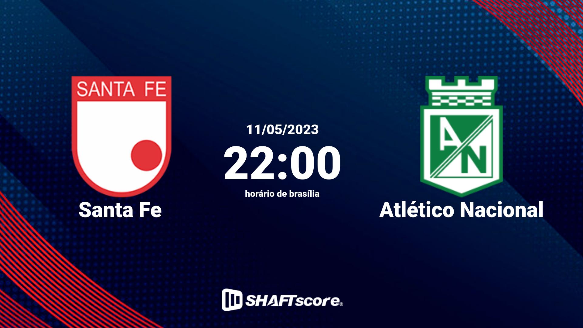 Estatísticas do jogo Santa Fe vs Atlético Nacional 11.05 22:00