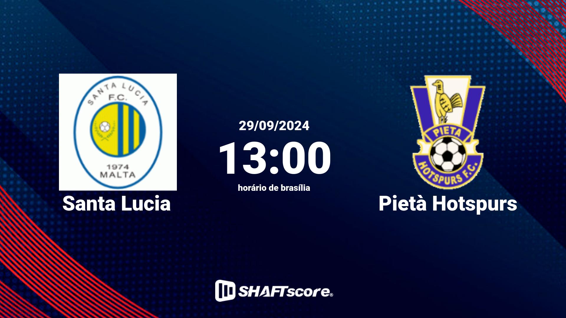 Estatísticas do jogo Santa Lucia vs Pietà Hotspurs 29.09 13:00