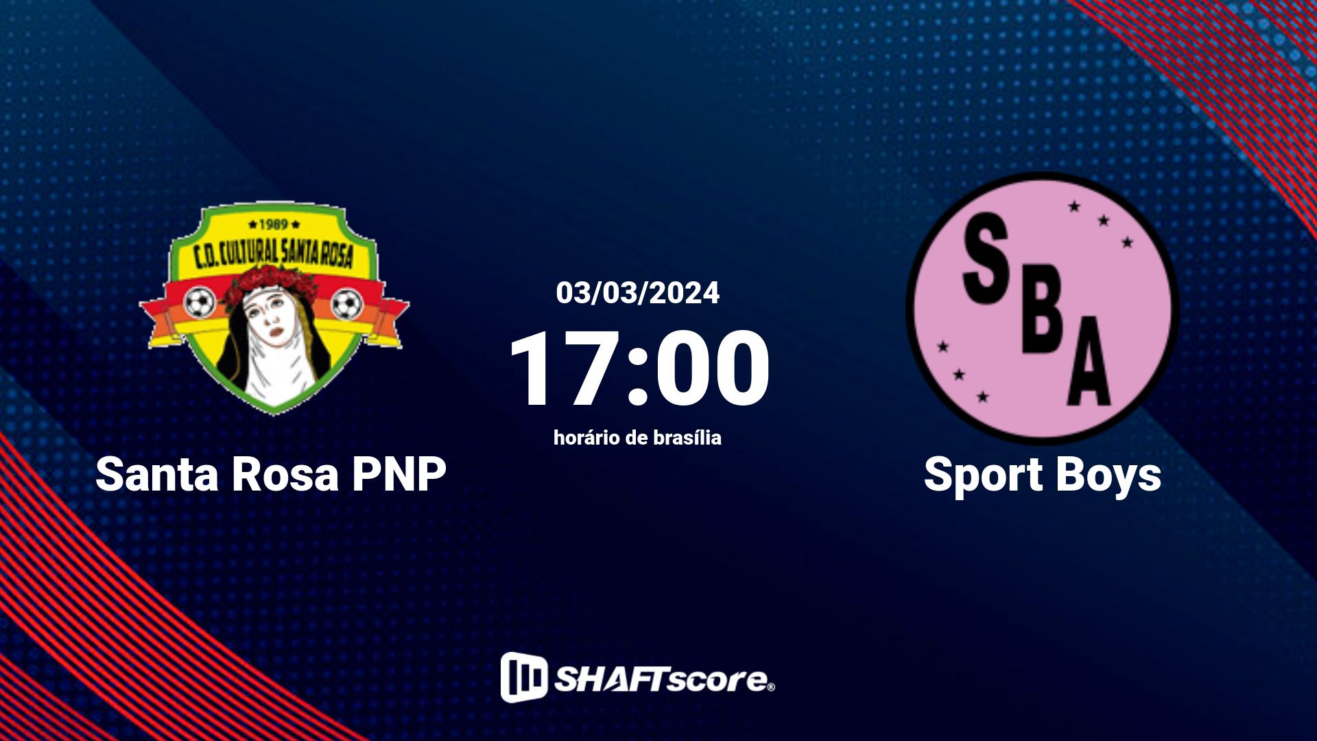 Estatísticas do jogo Santa Rosa PNP vs Sport Boys 03.03 17:00