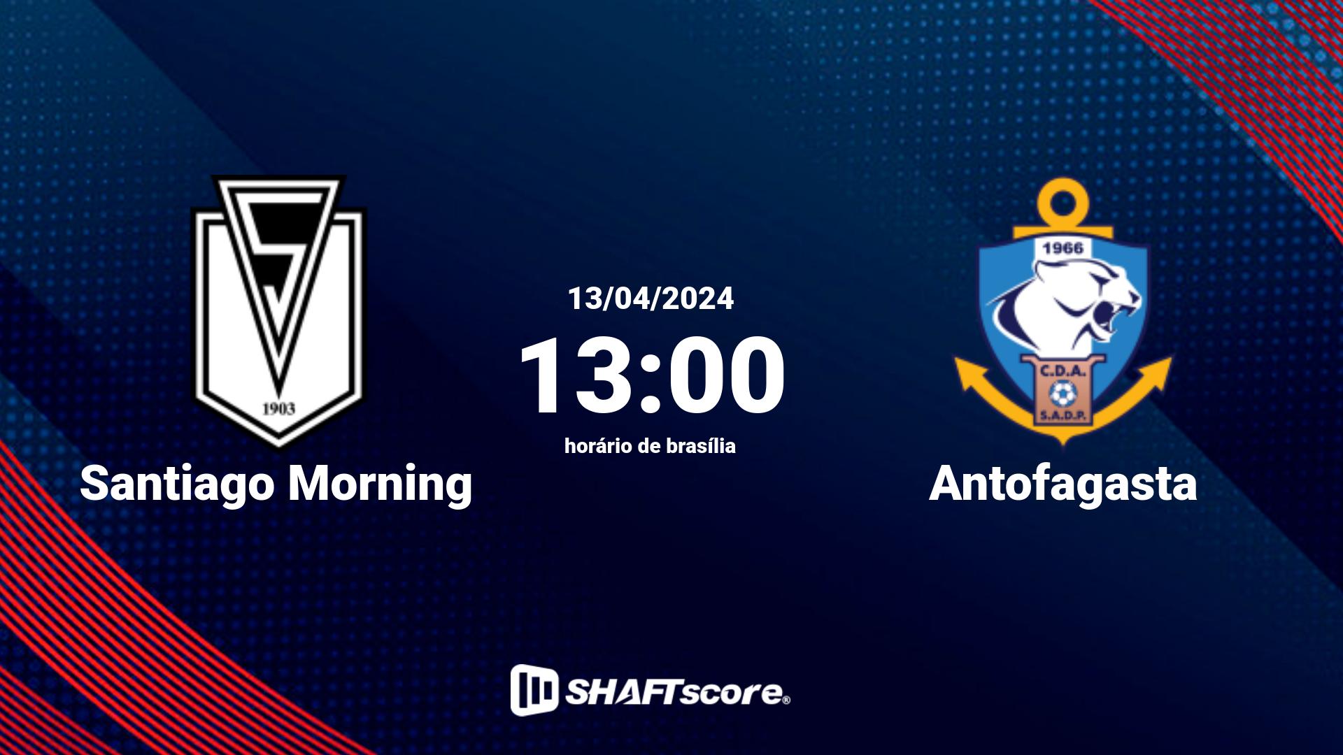 Estatísticas do jogo Santiago Morning vs Antofagasta 13.04 13:00