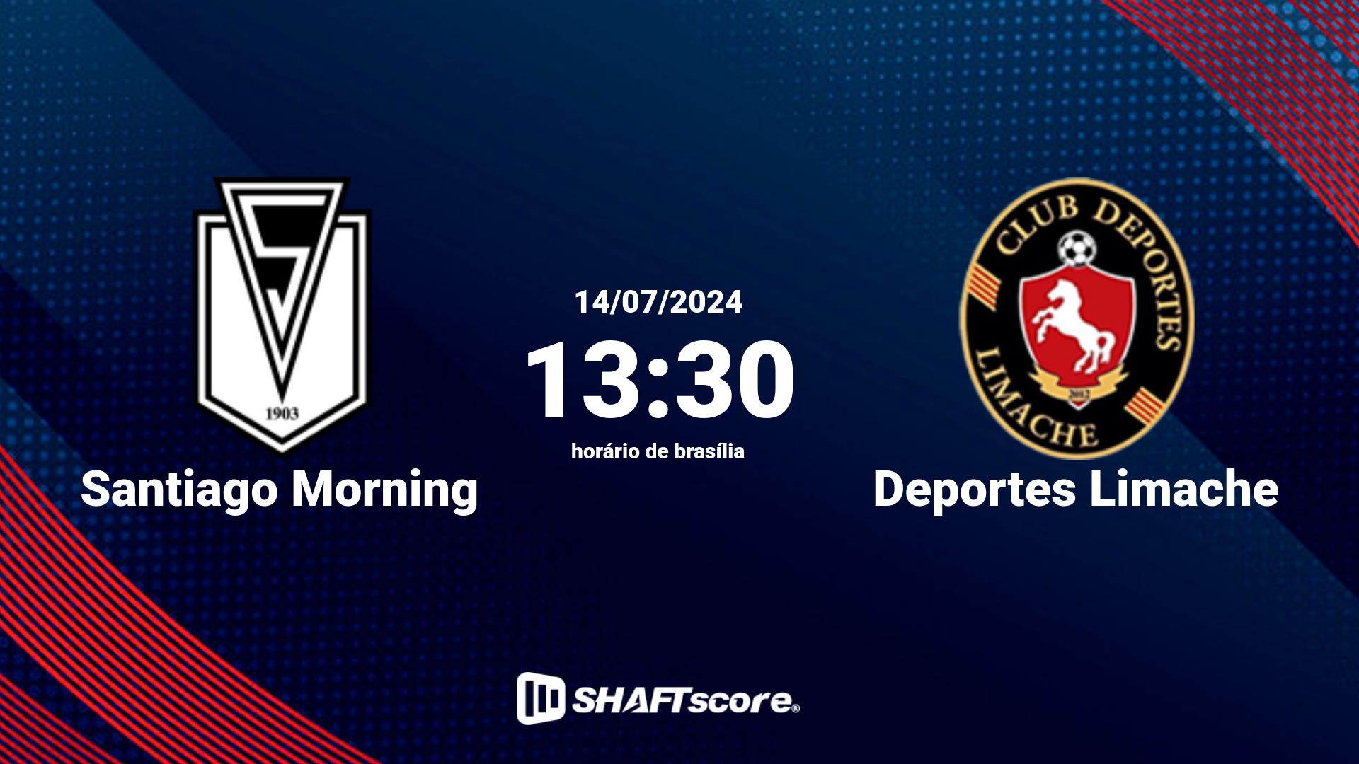 Estatísticas do jogo Santiago Morning vs Deportes Limache 14.07 13:30