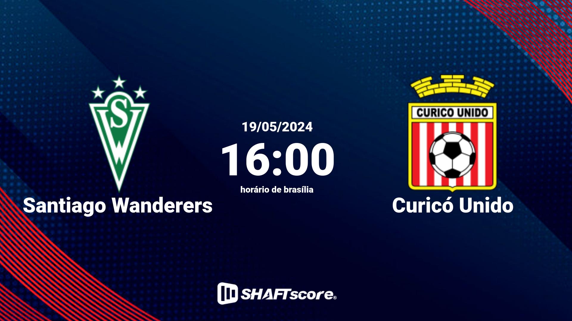 Estatísticas do jogo Santiago Wanderers vs Curicó Unido 19.05 16:00