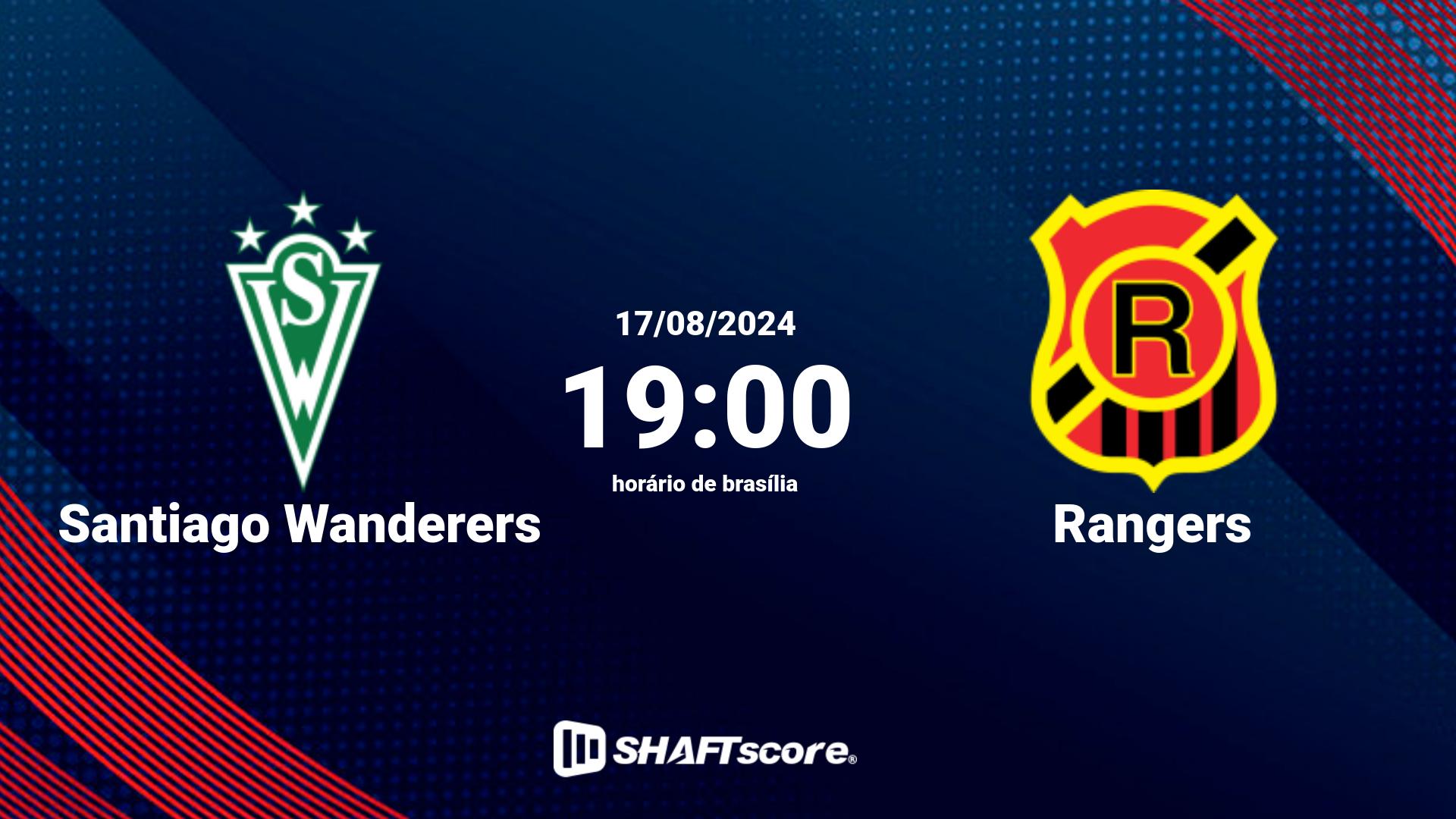 Estatísticas do jogo Santiago Wanderers vs Rangers 17.08 19:00