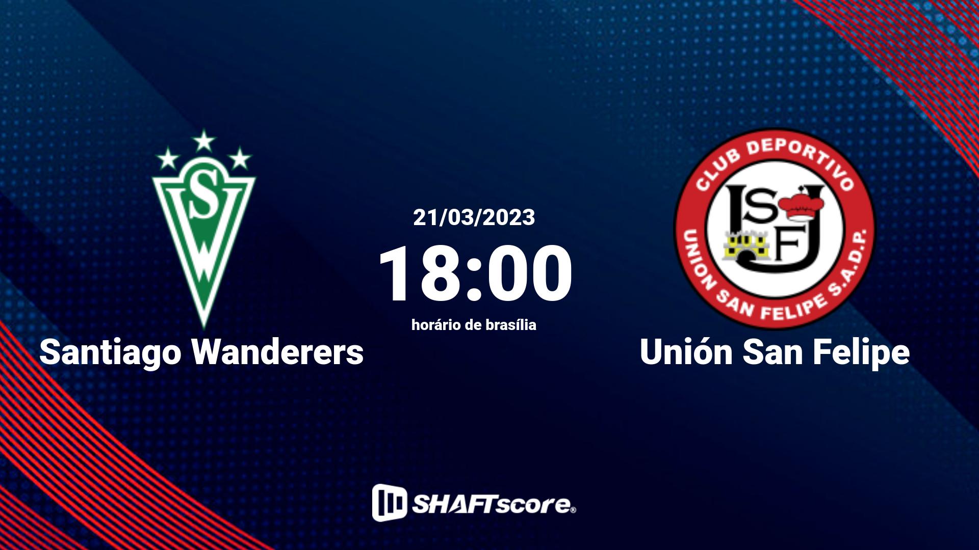 Estatísticas do jogo Santiago Wanderers vs Unión San Felipe 21.03 18:00