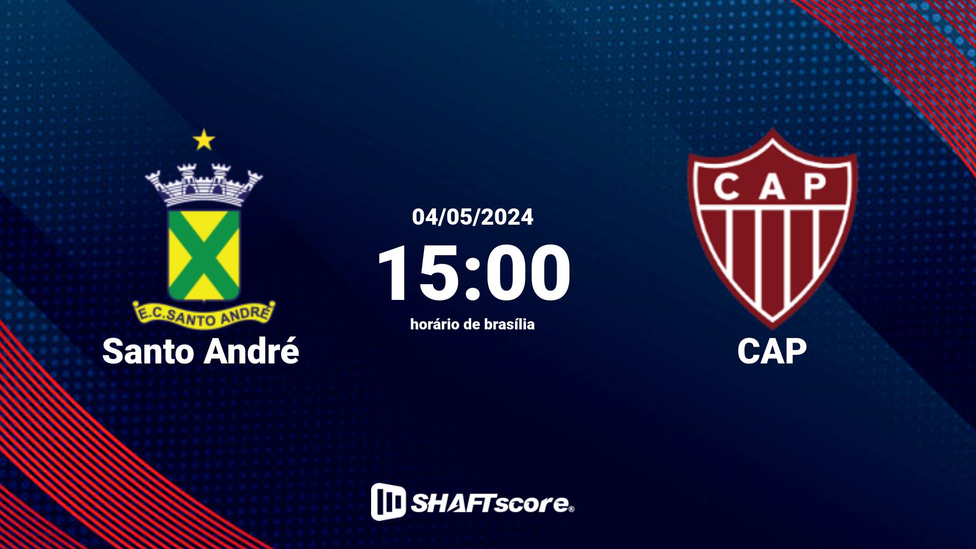 Estatísticas do jogo Santo André vs CAP 04.05 15:00