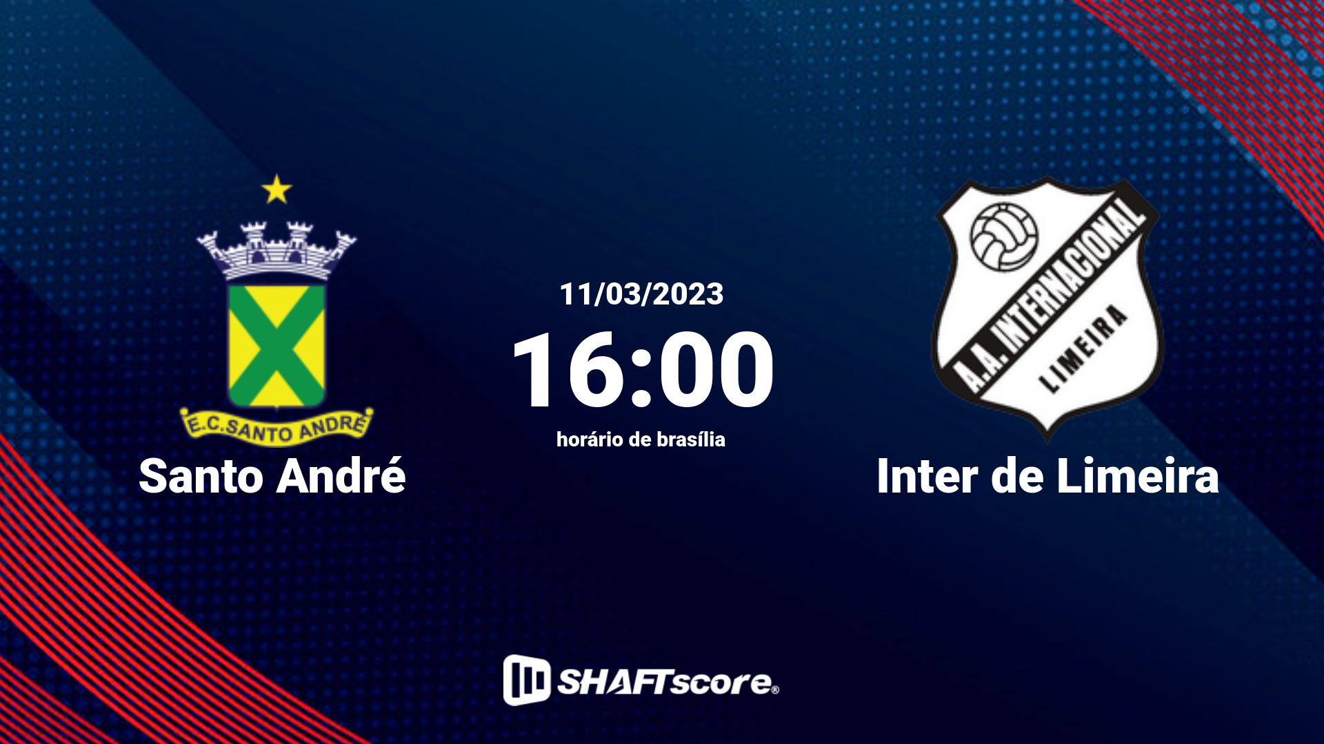 Estatísticas do jogo Santo André vs Inter de Limeira 11.03 16:00