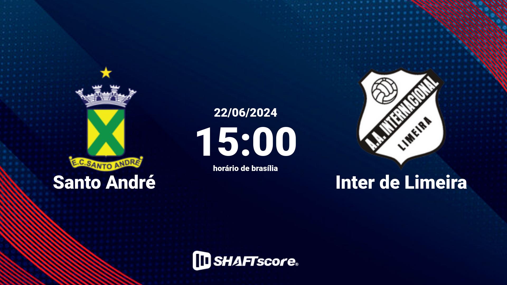 Estatísticas do jogo Santo André vs Inter de Limeira 22.06 15:00