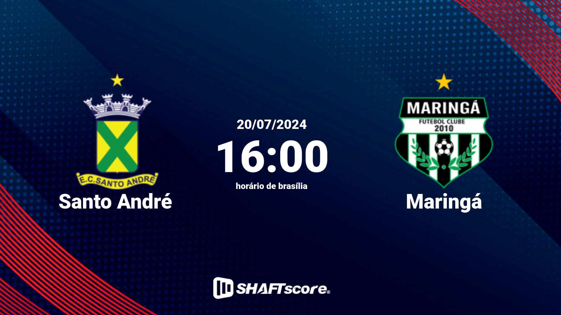 Estatísticas do jogo Santo André vs Maringá 20.07 16:00